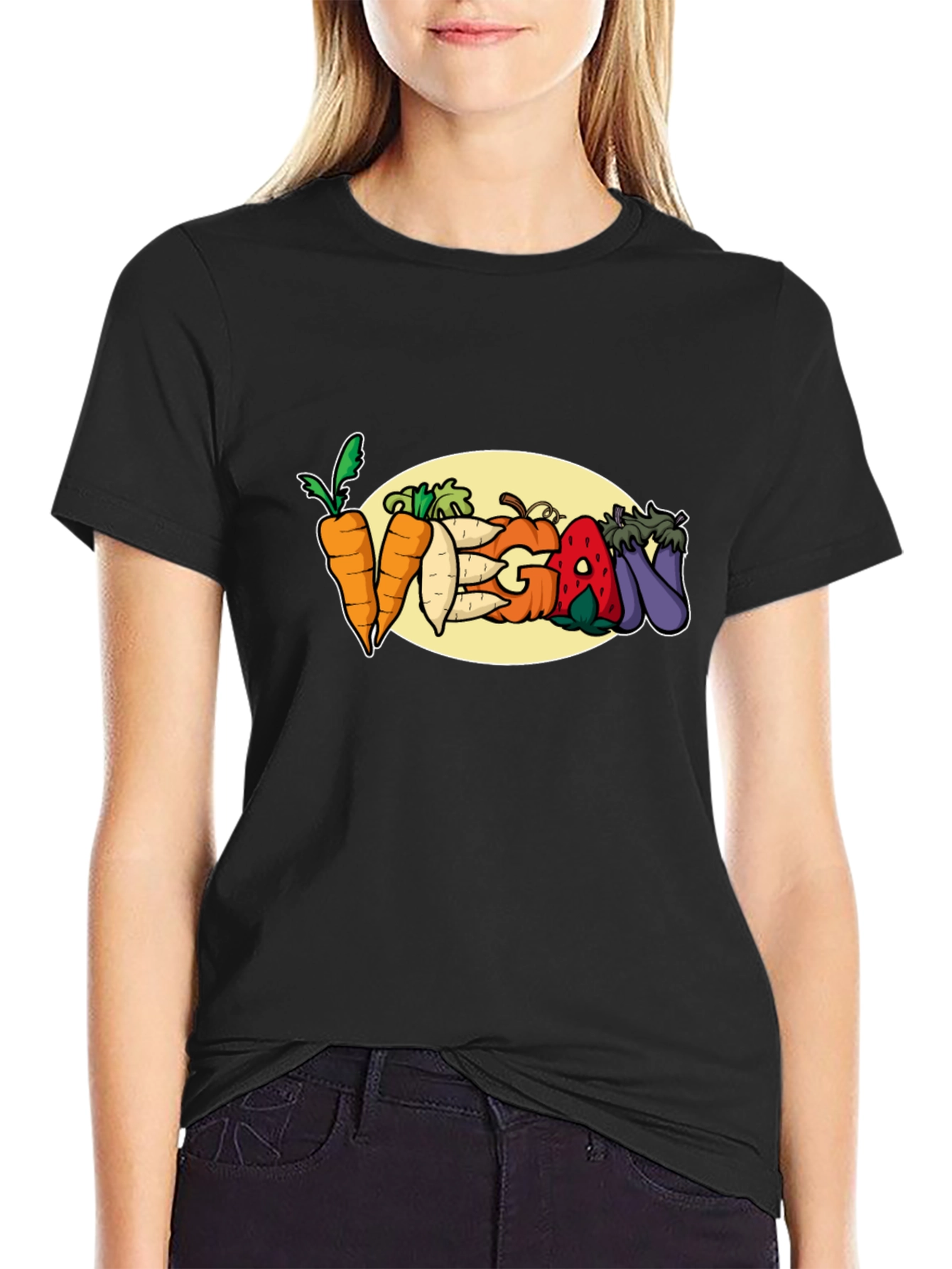 Vegan Vegetable T-Shirt: Carrots Eggplant & More!