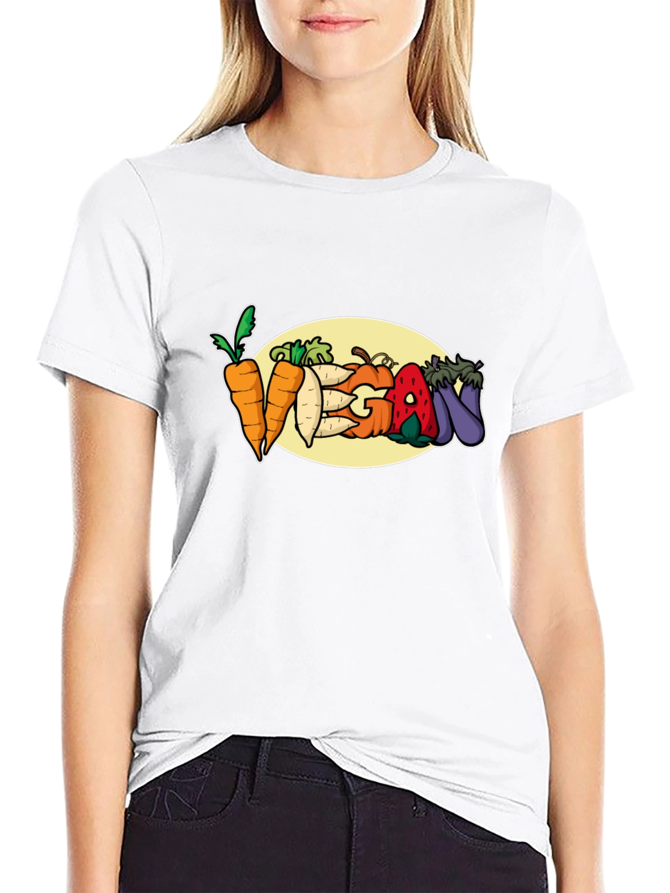 Vegan Vegetable T-Shirt: Carrots Eggplant & More!
