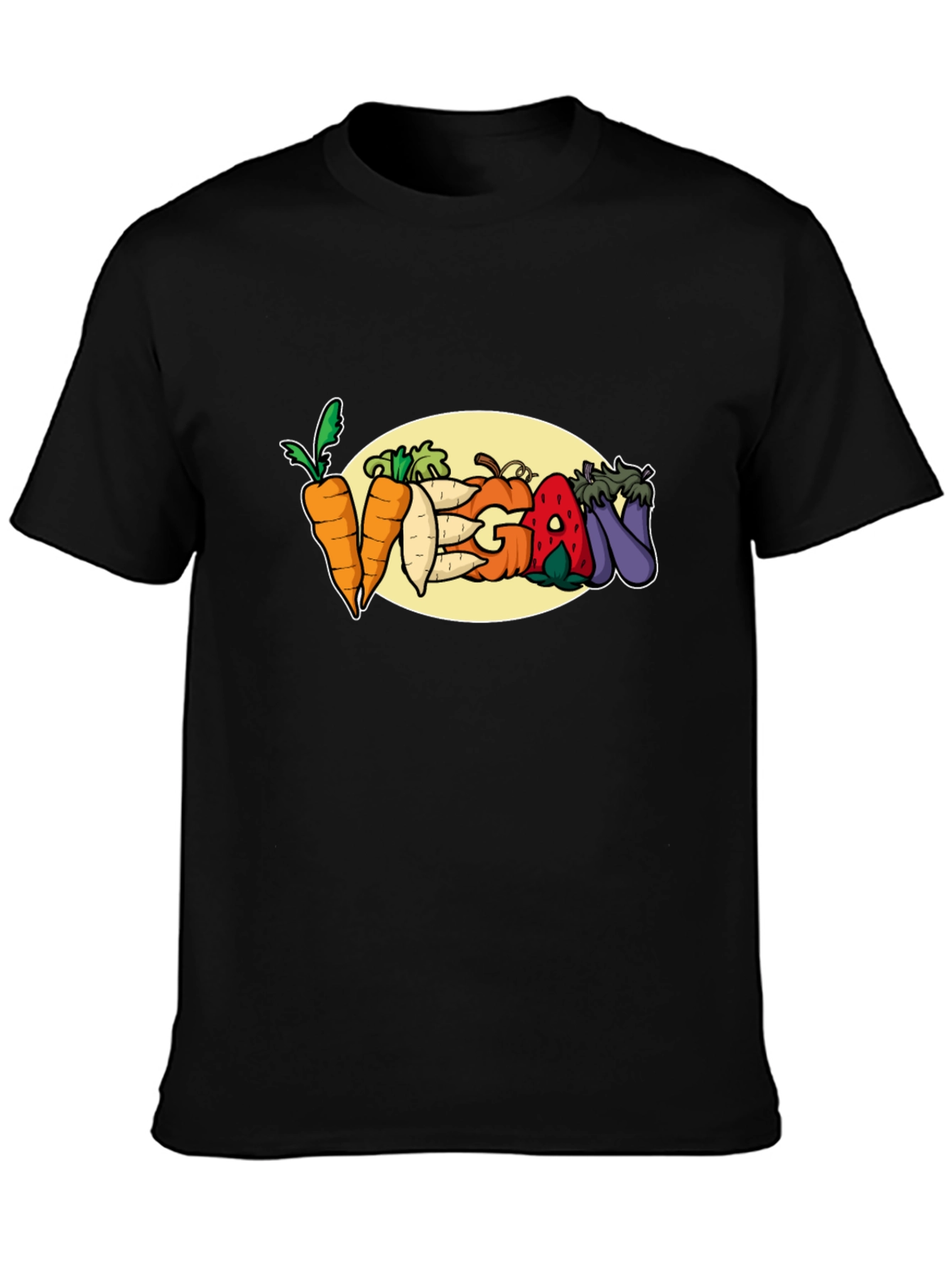 Vegan Vegetable T-Shirt: Carrots Eggplant & More!