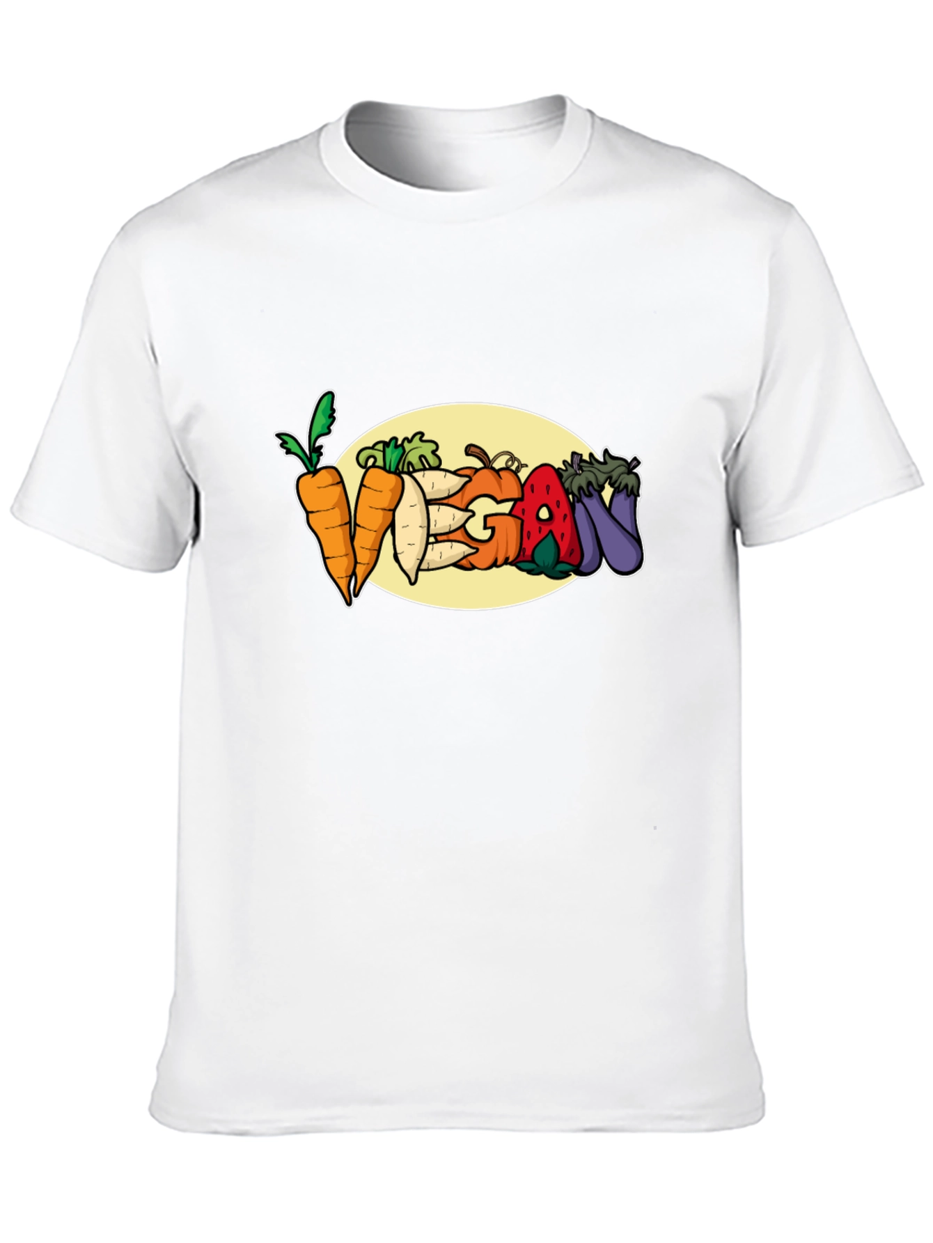 Vegan Vegetable T-Shirt: Carrots Eggplant & More!