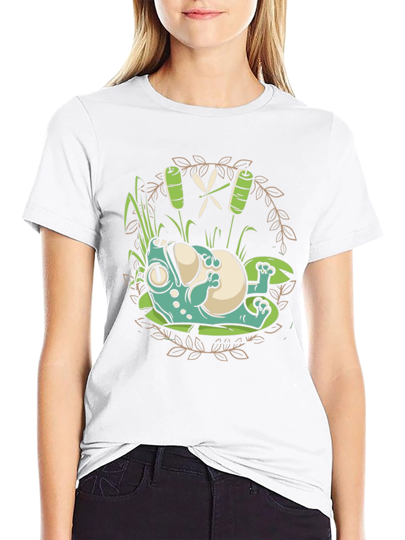 Lazy Frog Graphic Tee - Relaxed Style
