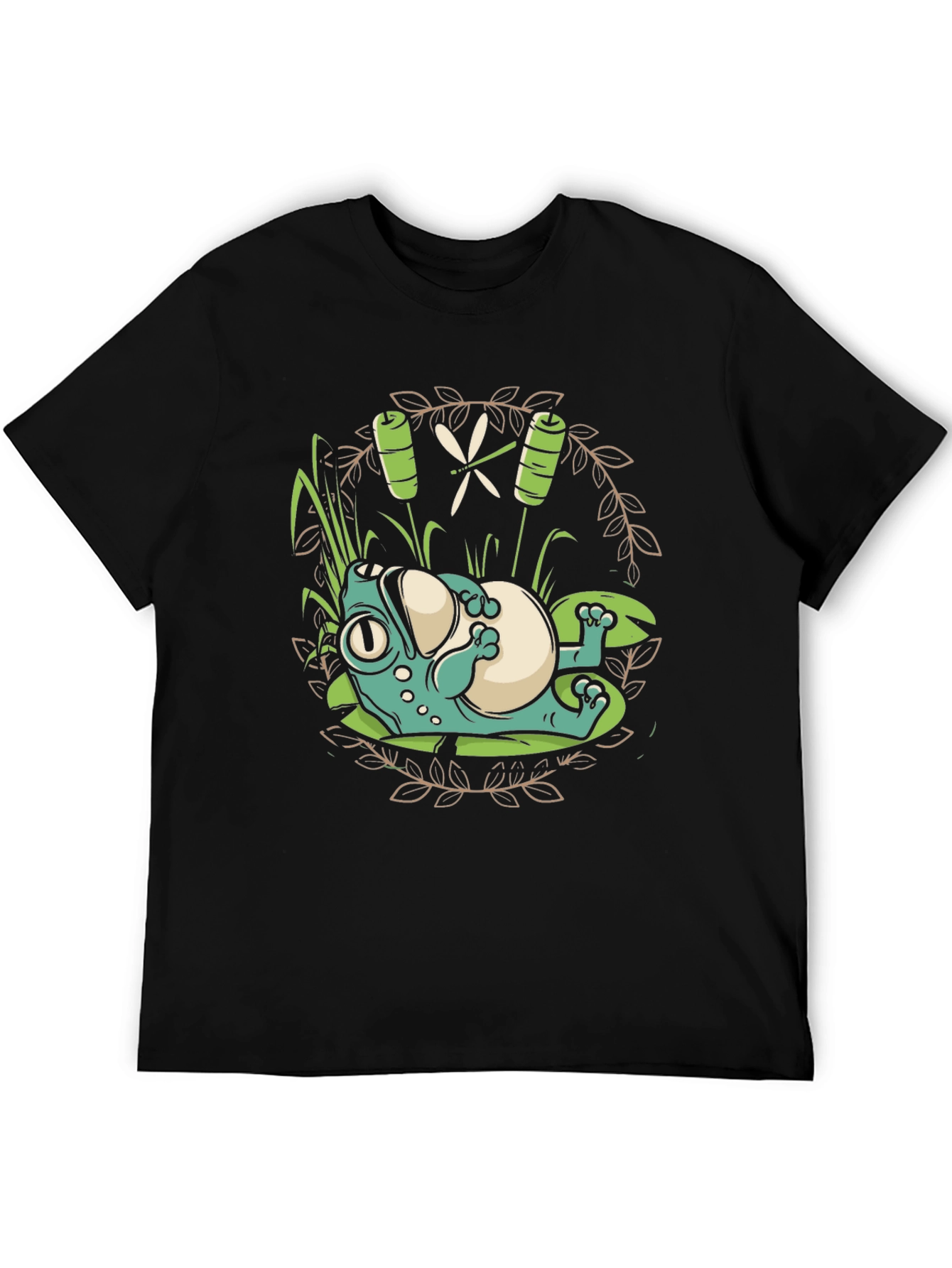 Lazy Frog Graphic Tee - Relaxed Style