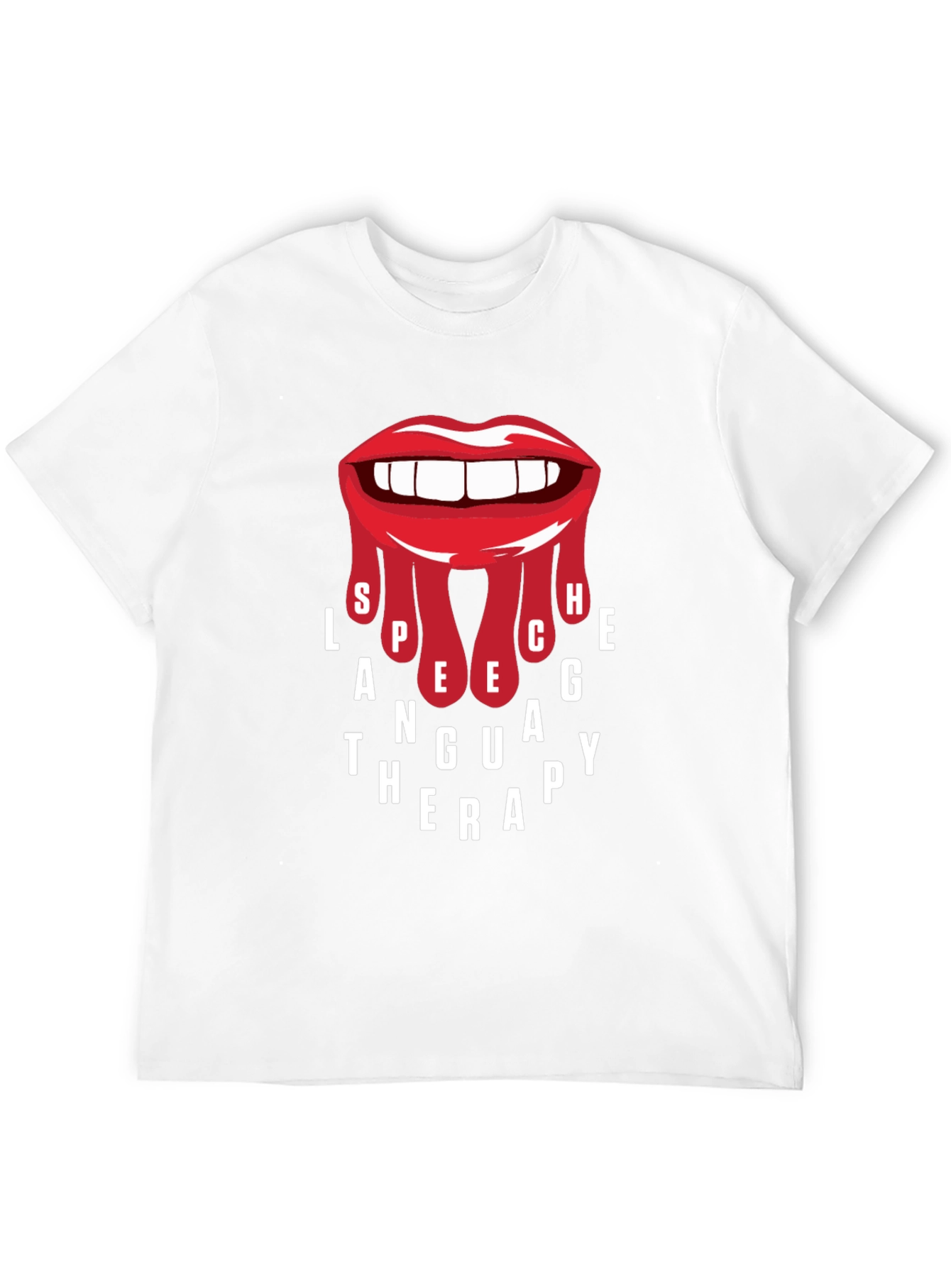 Speech Language Therapy T-Shirt - Red Lips Design