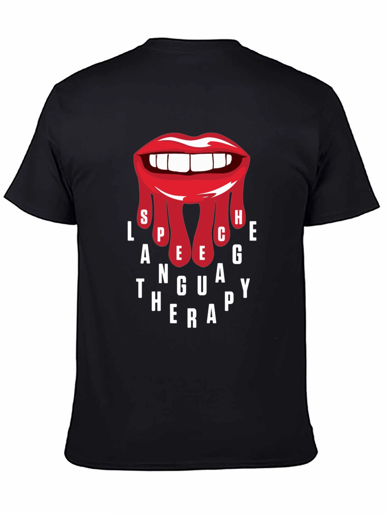 Speech Language Therapy T-Shirt - Red Lips Design