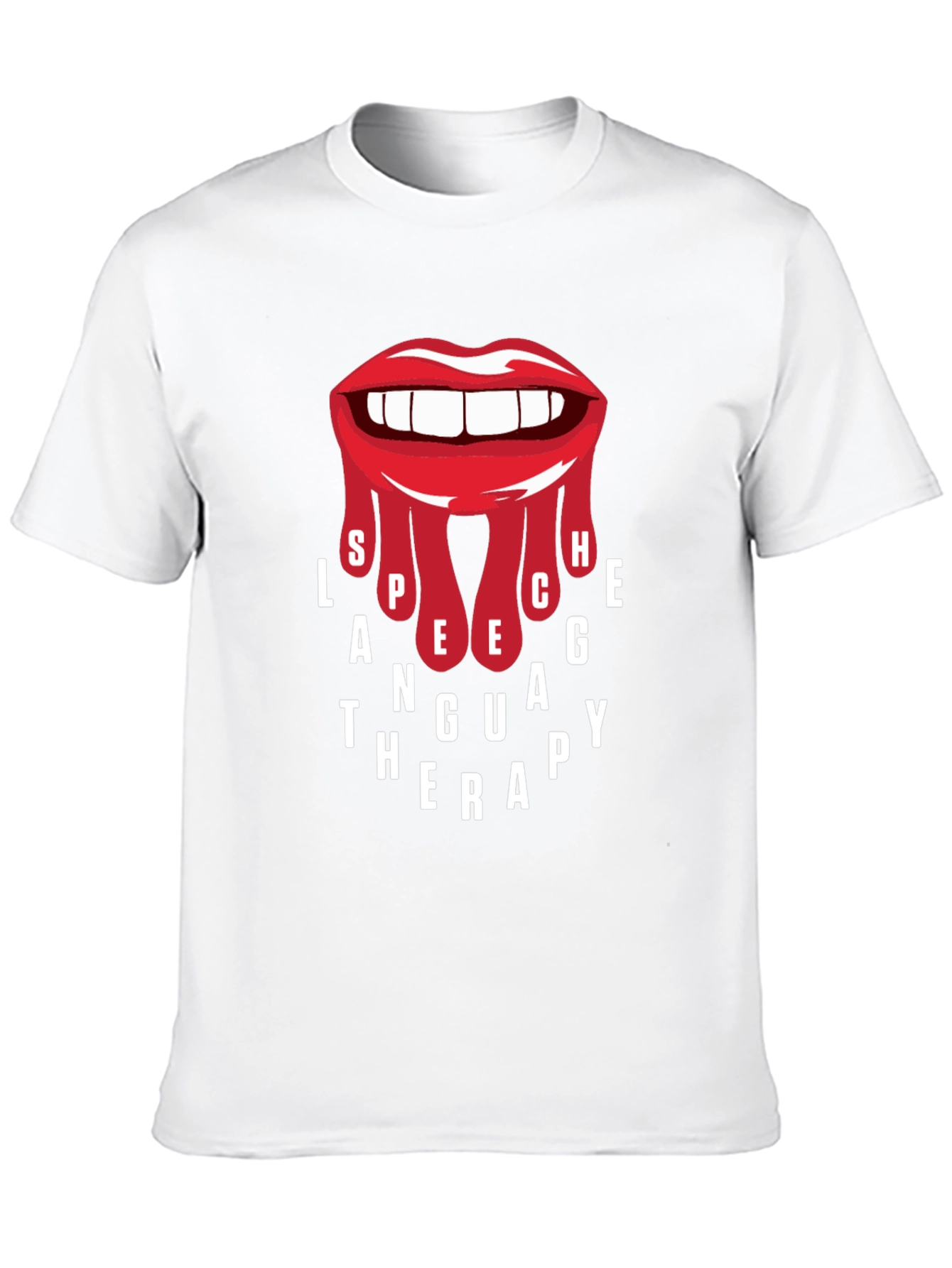 Speech Language Therapy T-Shirt - Red Lips Design