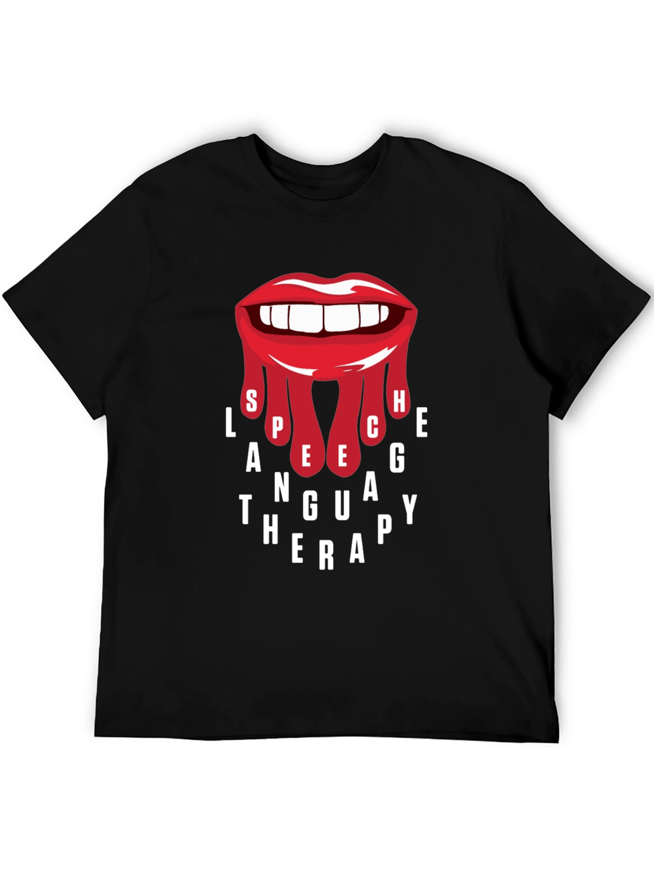 Speech Language Therapy T-Shirt - Red Lips Design