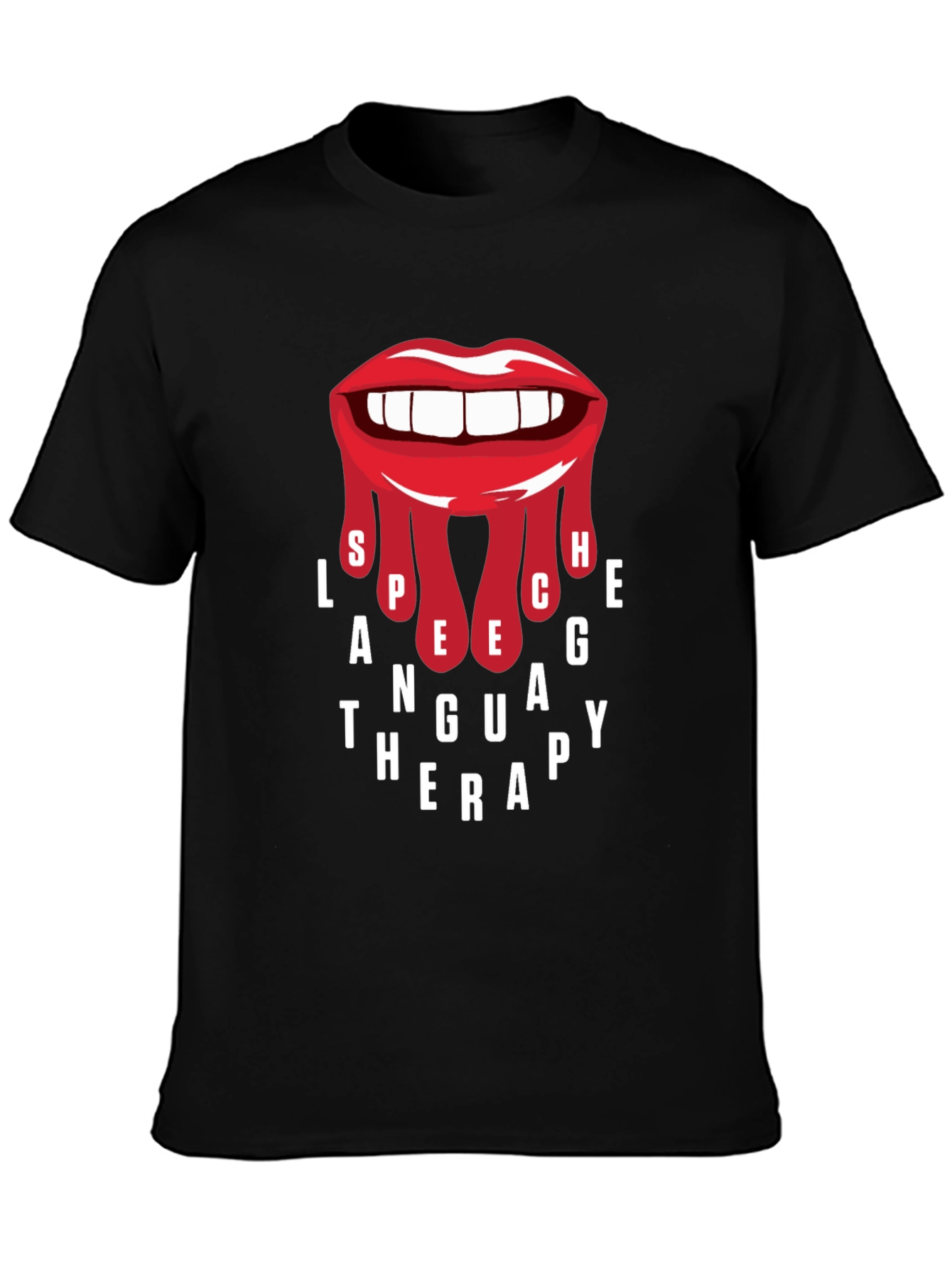 Speech Language Therapy T-Shirt - Red Lips Design