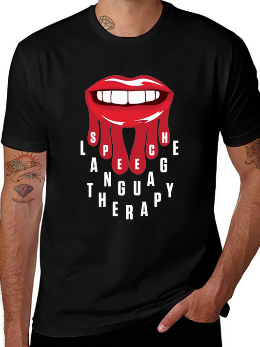 Speech Language Therapy T-Shirt - Red Lips Design