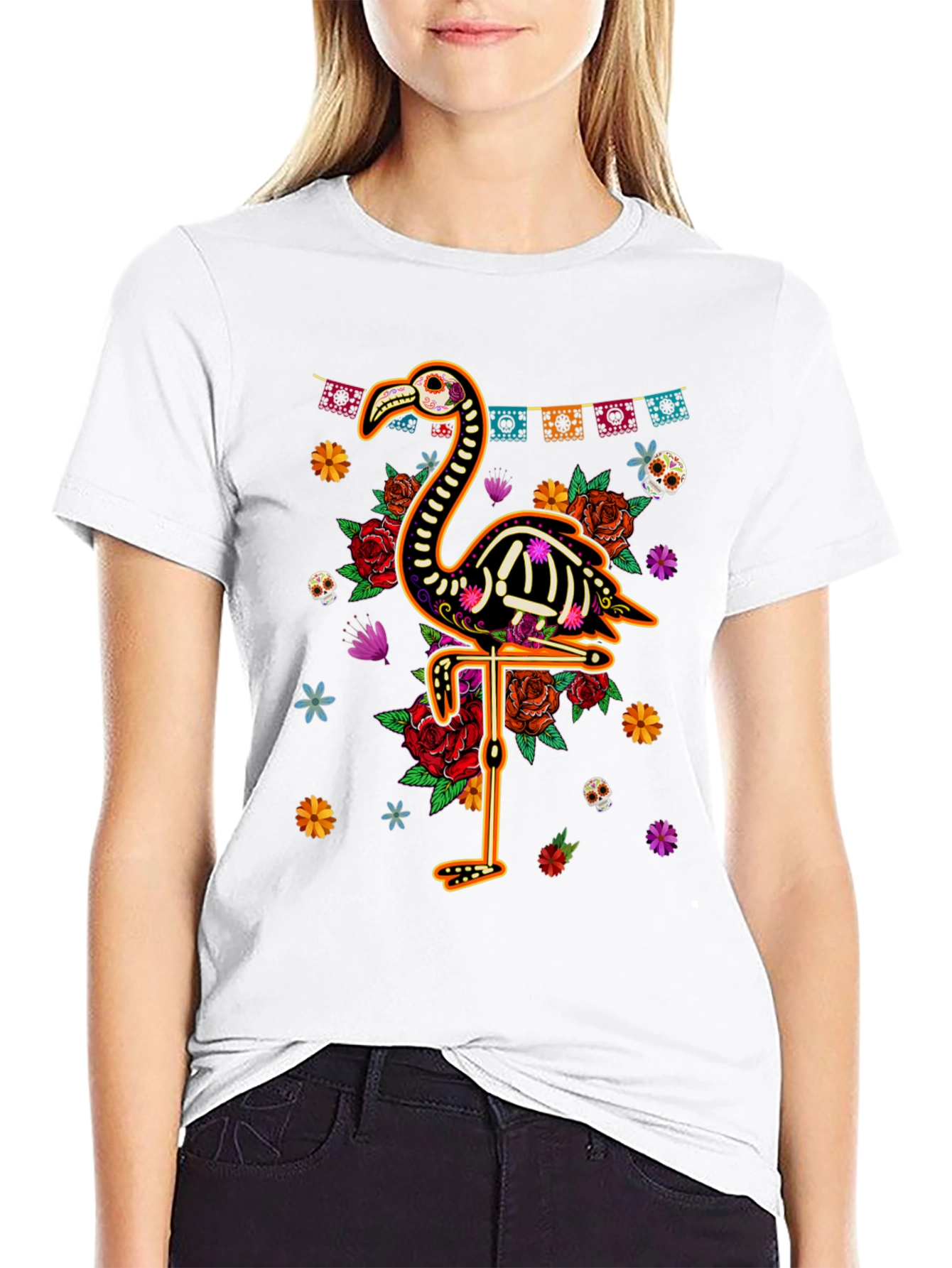 Day of the Dead Flamingo T-Shirt