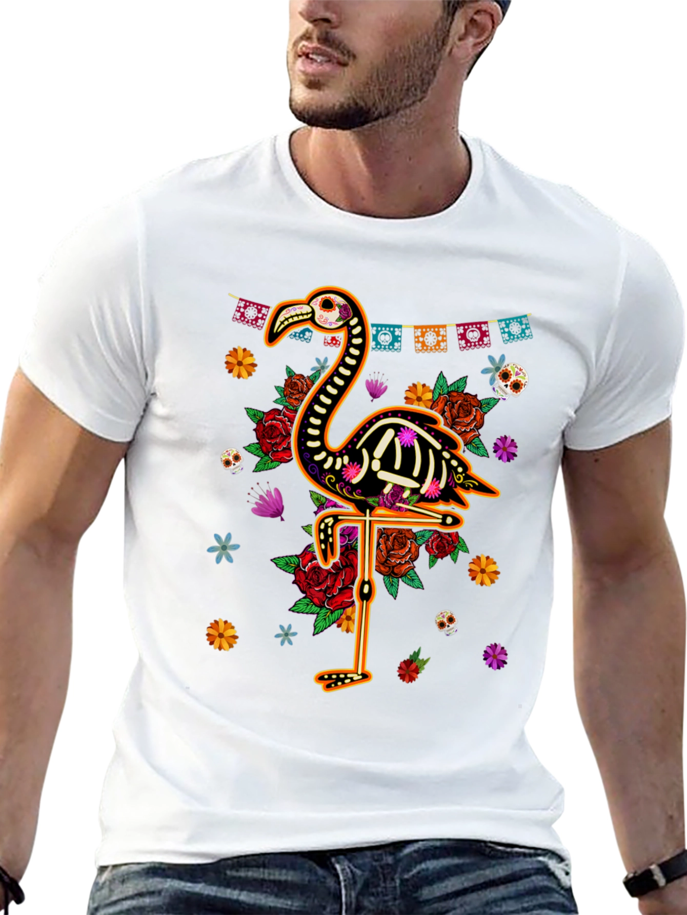 Day of the Dead Flamingo T-Shirt