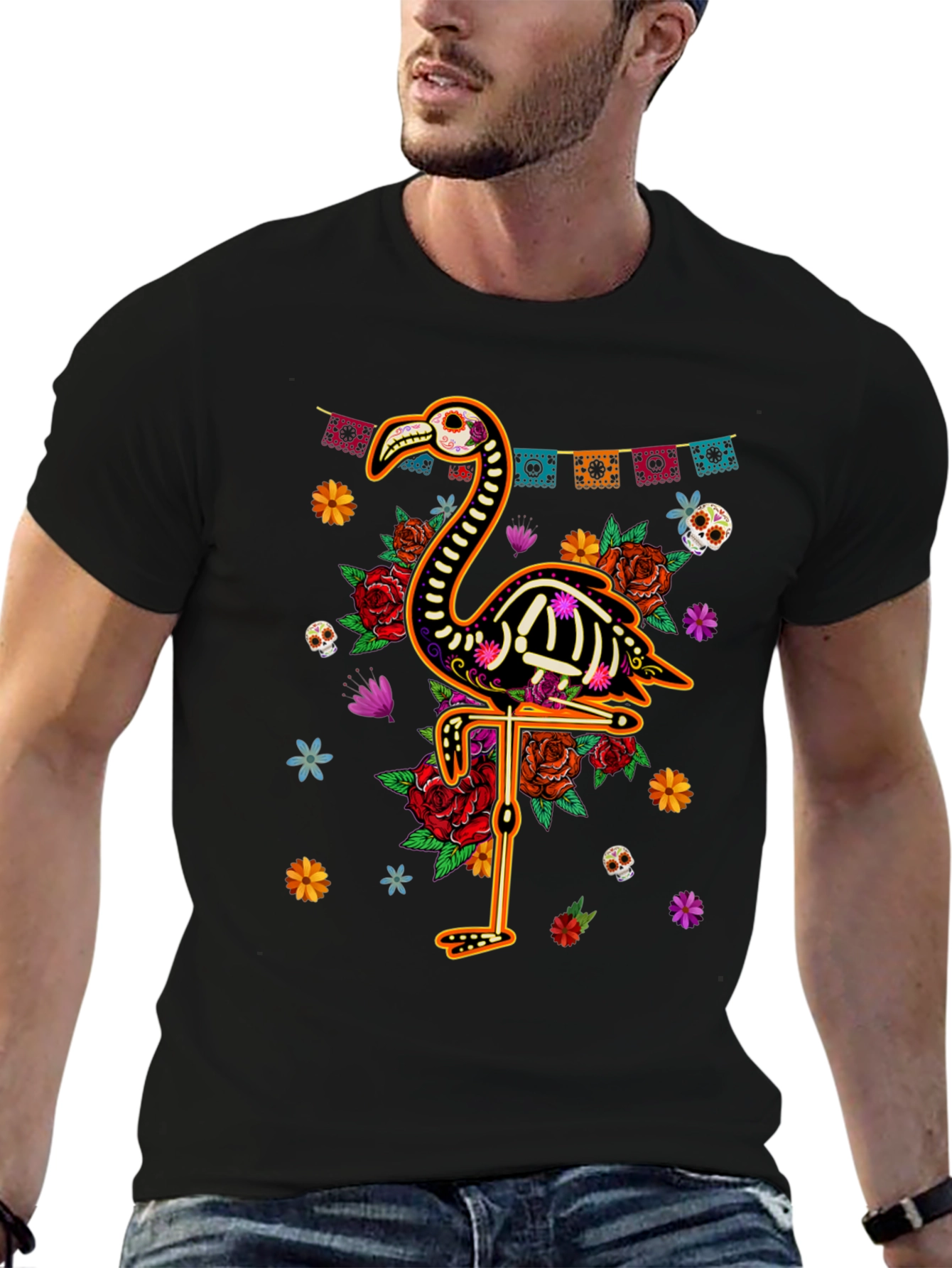 Day of the Dead Flamingo T-Shirt