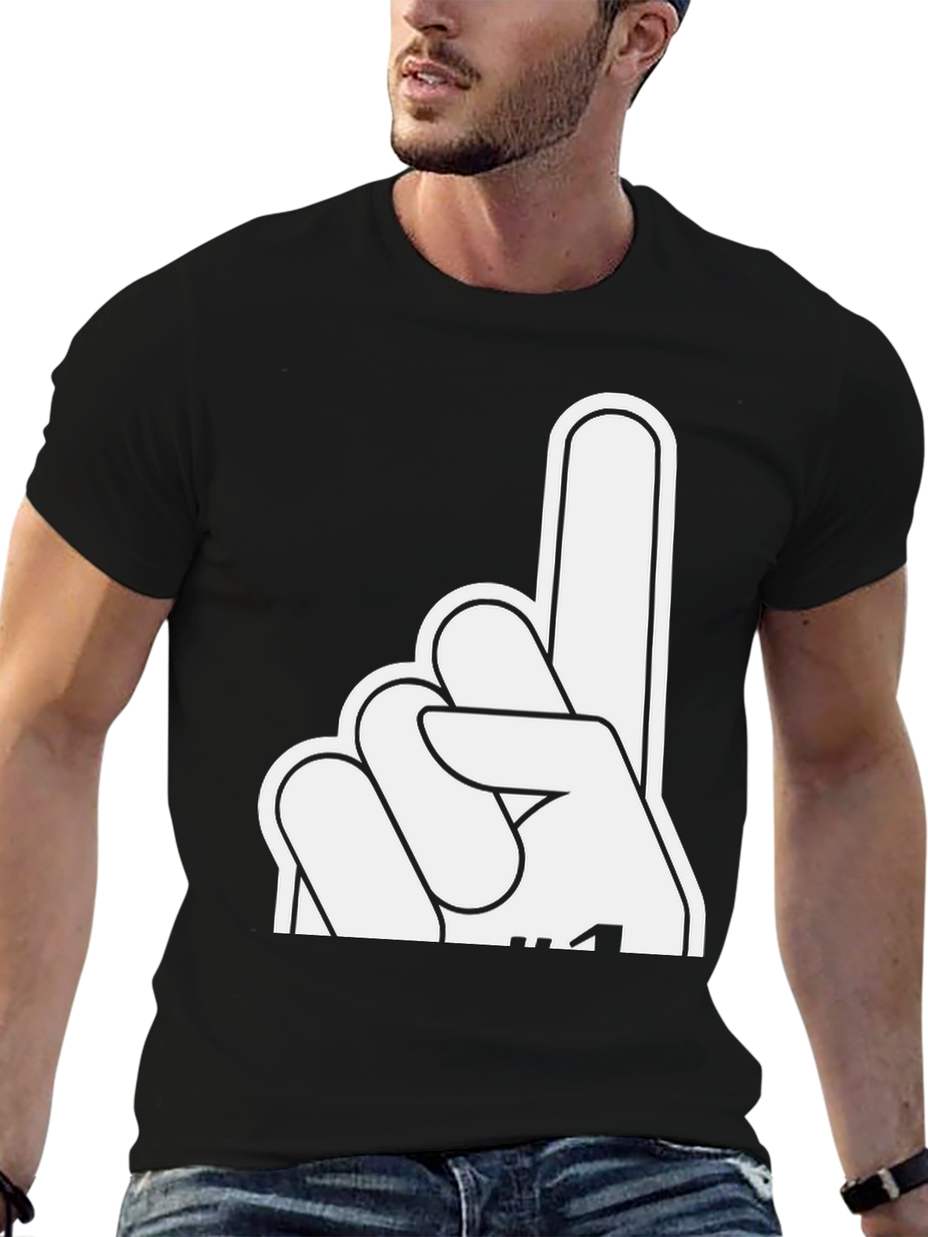 Number One Fan Black T-Shirt