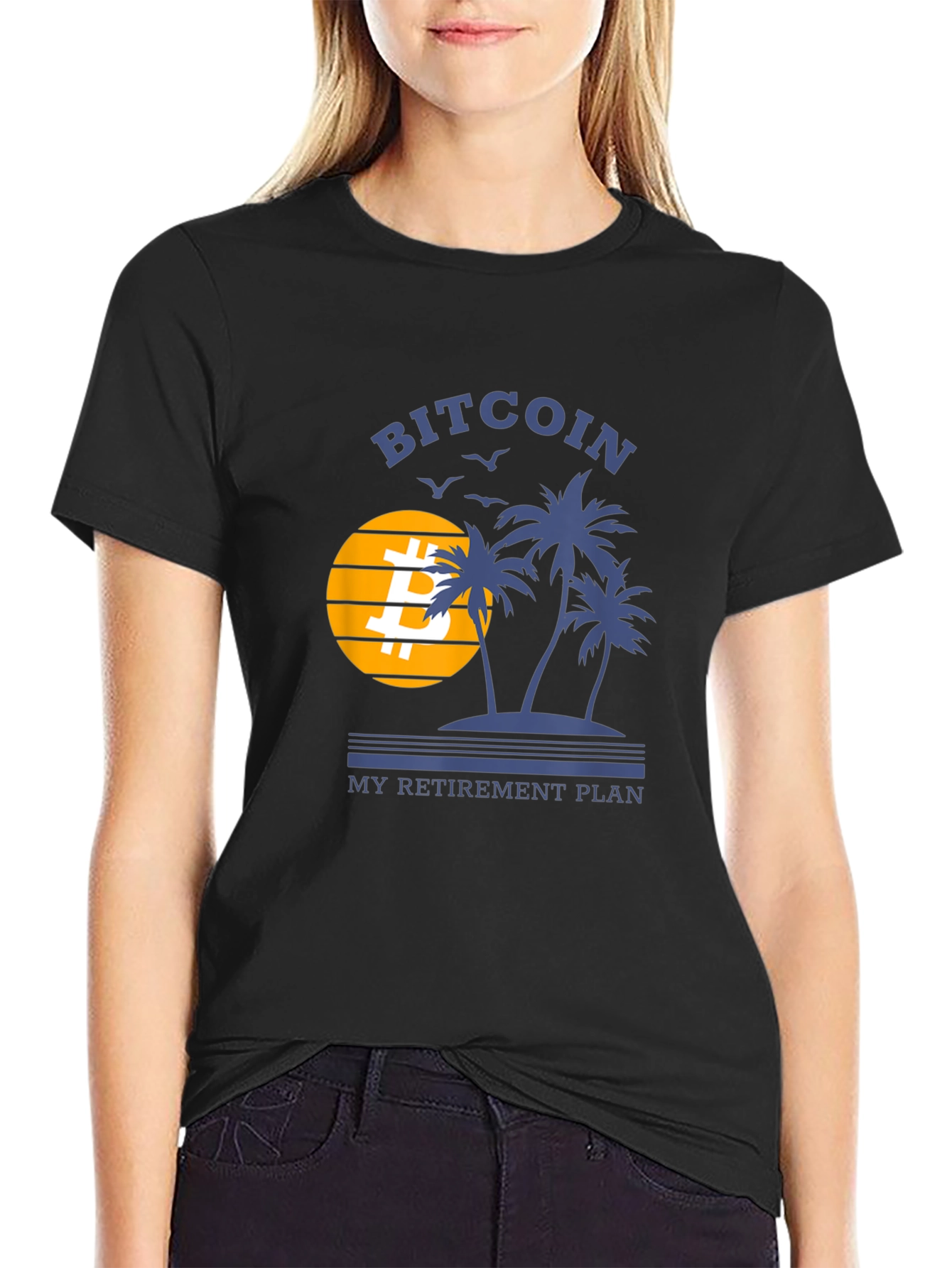 Bitcoin Retirement Plan Black T-Shirt