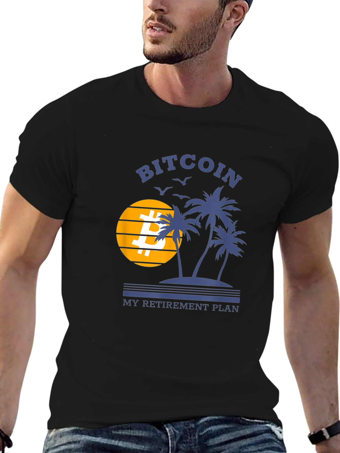 Bitcoin Retirement Plan Black T-Shirt