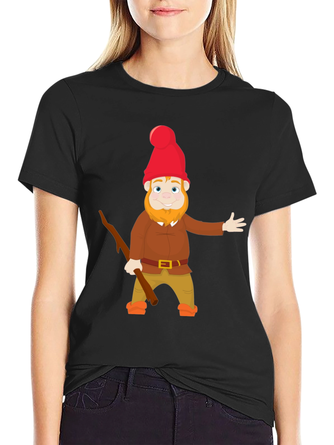 Gnome Graphic T-Shirt - Whimsical Cartoon Design
