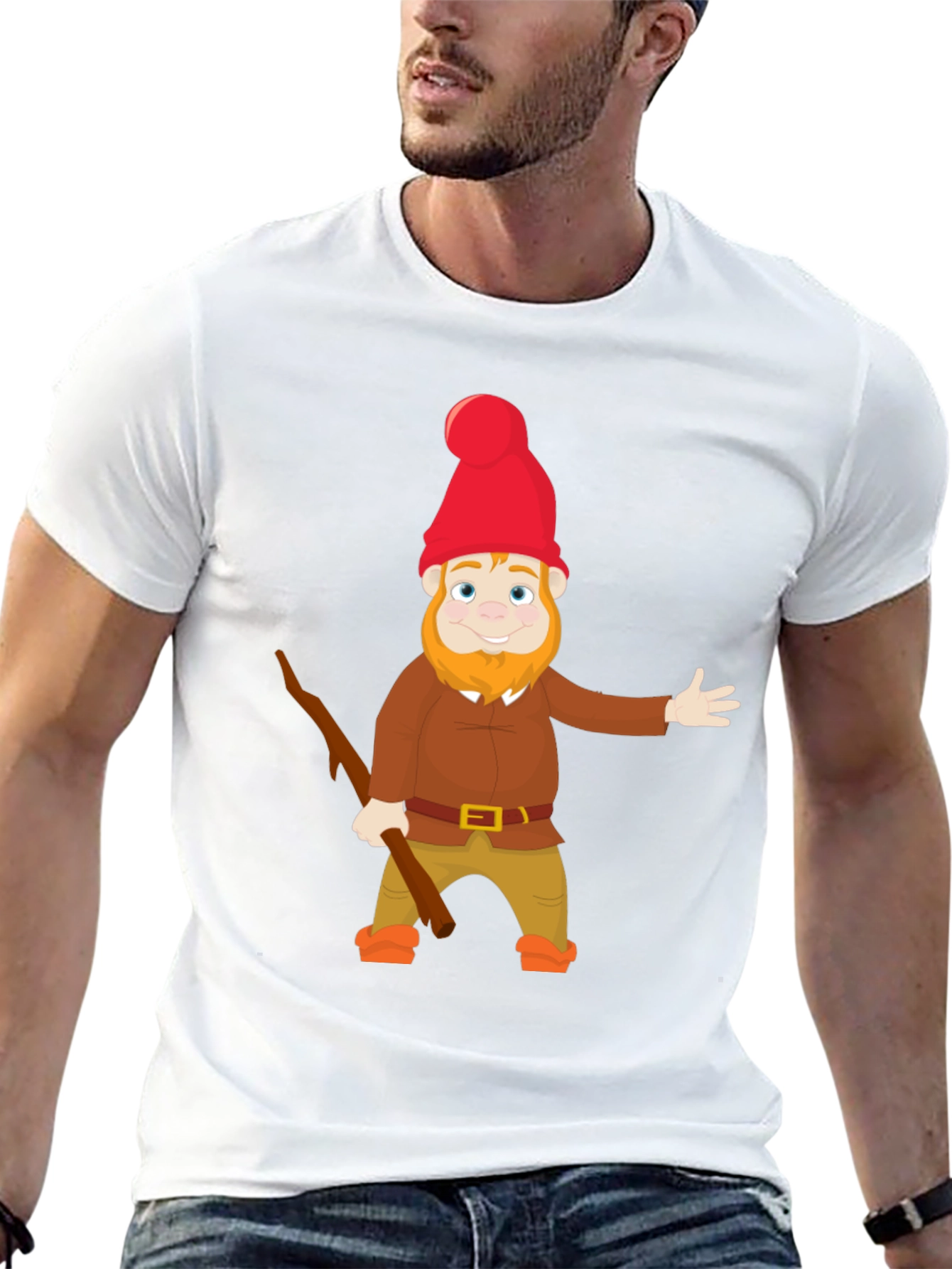 Gnome Graphic T-Shirt - Whimsical Cartoon Design