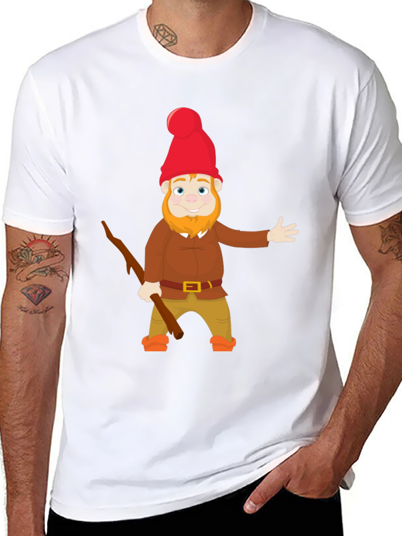 Gnome Graphic T-Shirt - Whimsical Cartoon Design