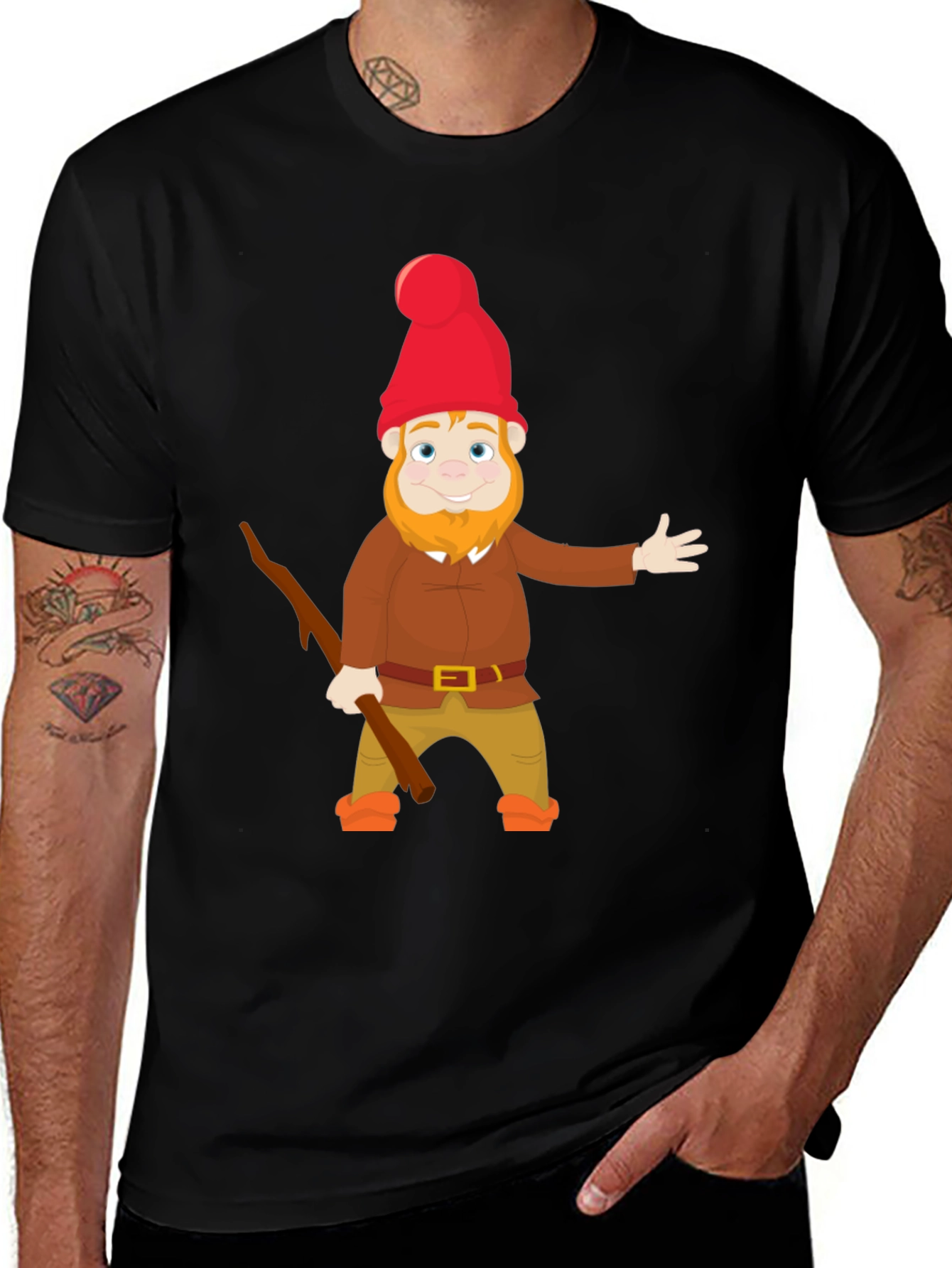 Gnome Graphic T-Shirt - Whimsical Cartoon Design