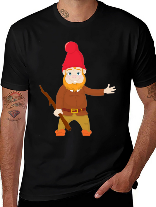Gnome Graphic T-Shirt - Whimsical Cartoon Design