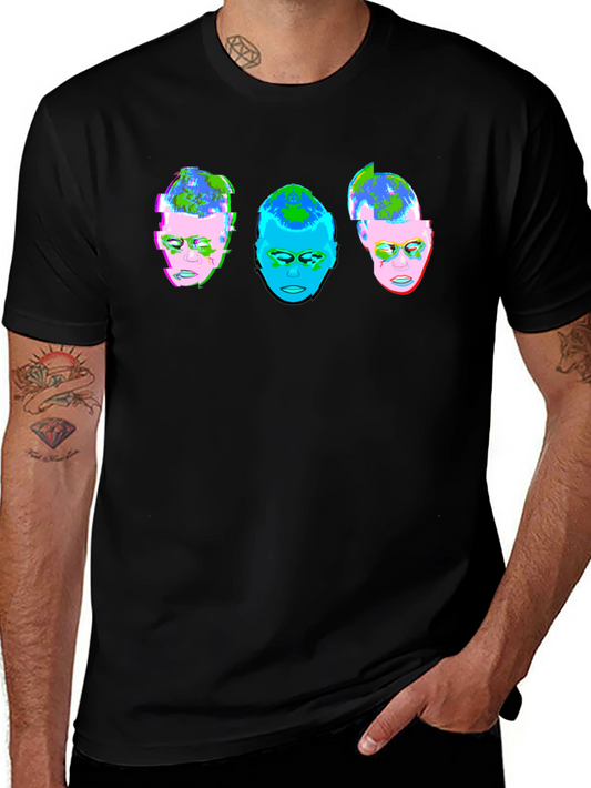 Abstract Face T-Shirt - Unique Graphic Tee
