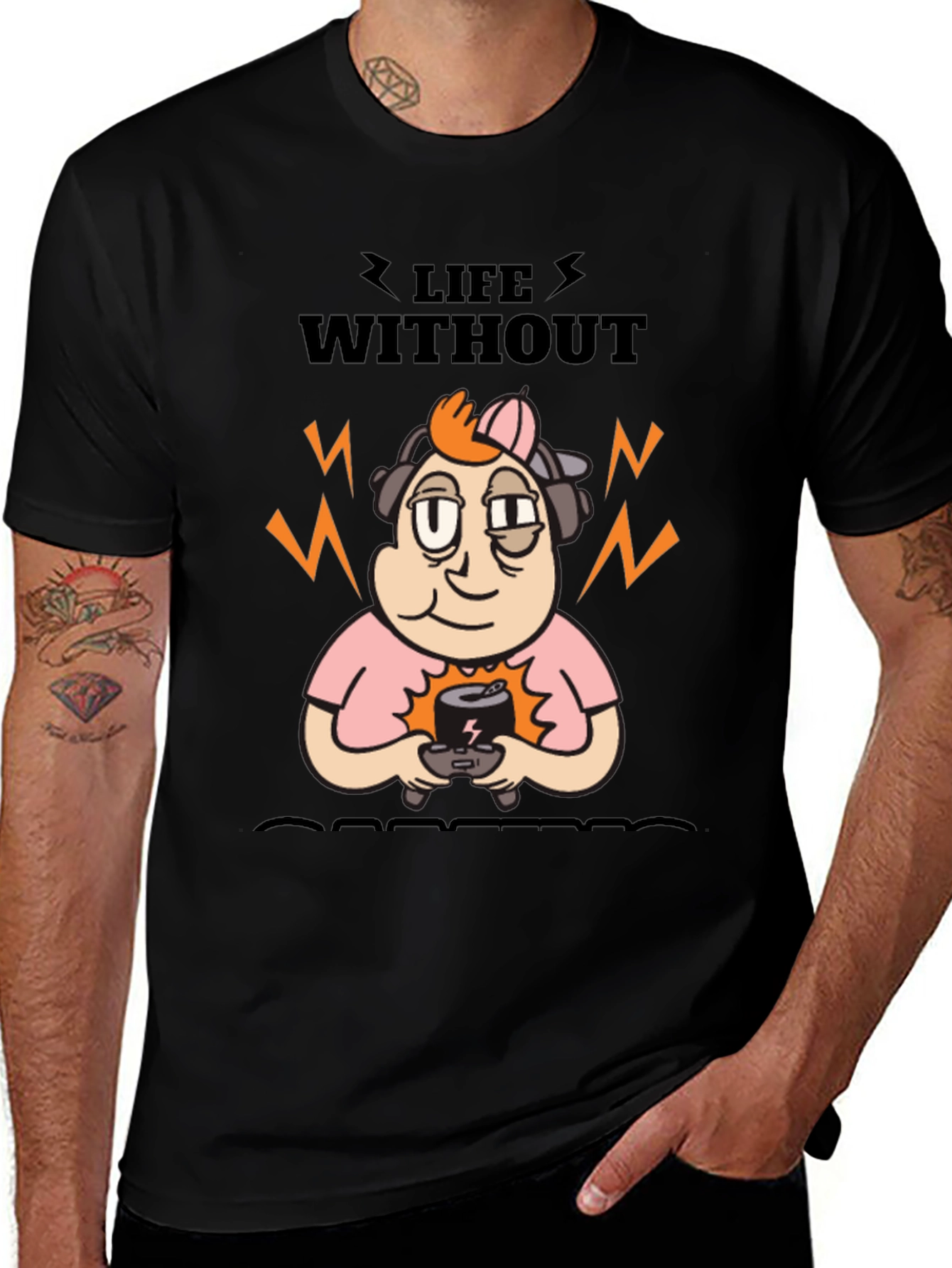 Life Without Gaming T-Shirt - Black