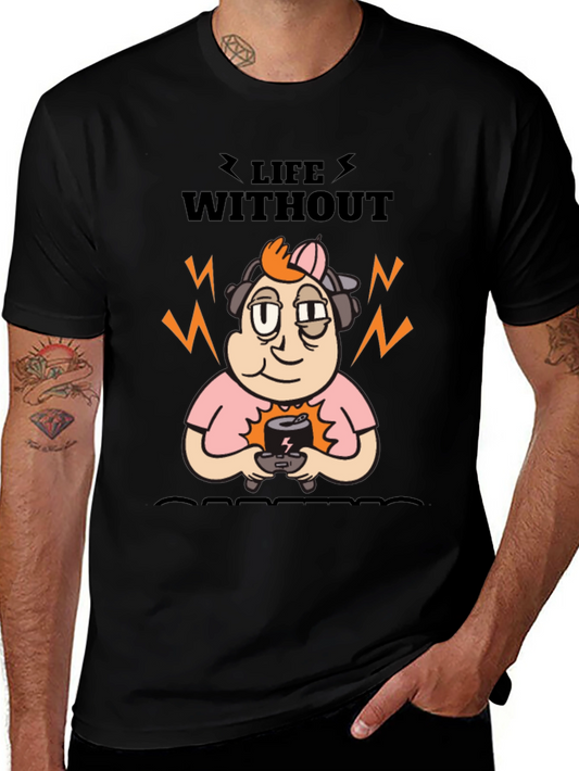 Life Without Gaming T-Shirt - Black