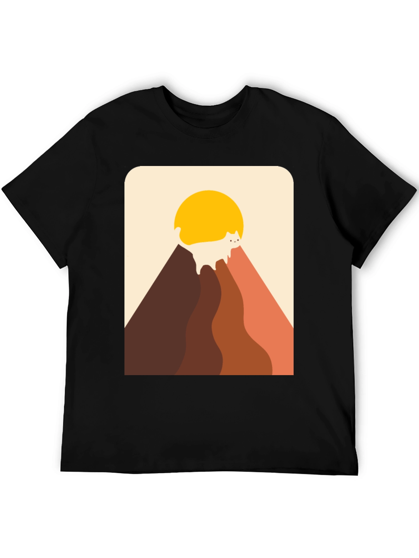 Retro Cat Mountain T-Shirt