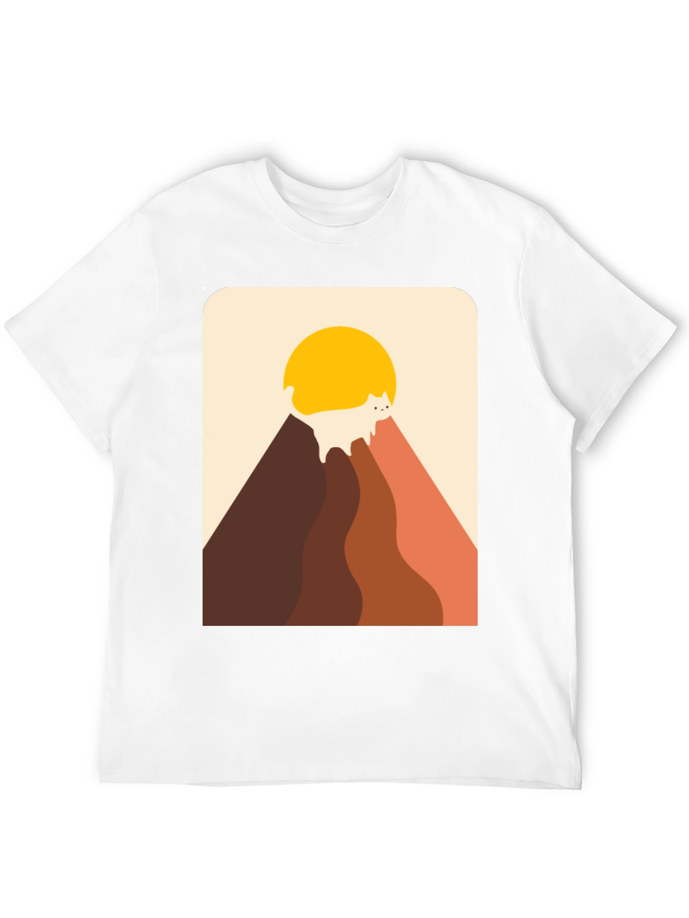 Retro Cat Mountain T-Shirt