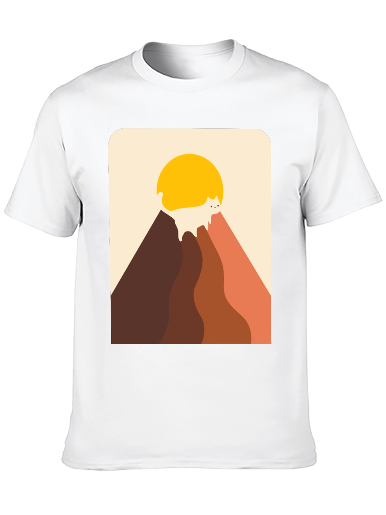 Retro Cat Mountain T-Shirt