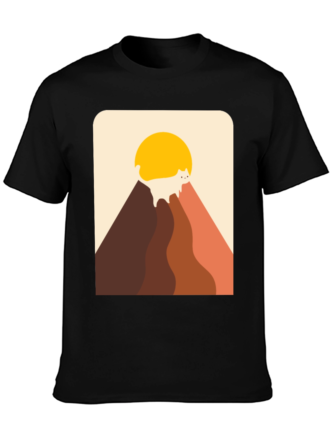 Retro Cat Mountain T-Shirt
