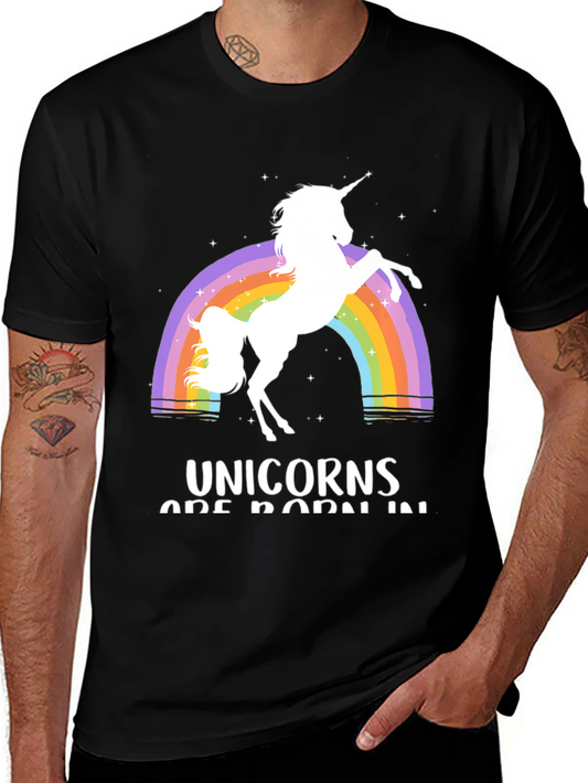 Unicorn Rainbow T-Shirt - Born In [Month]
