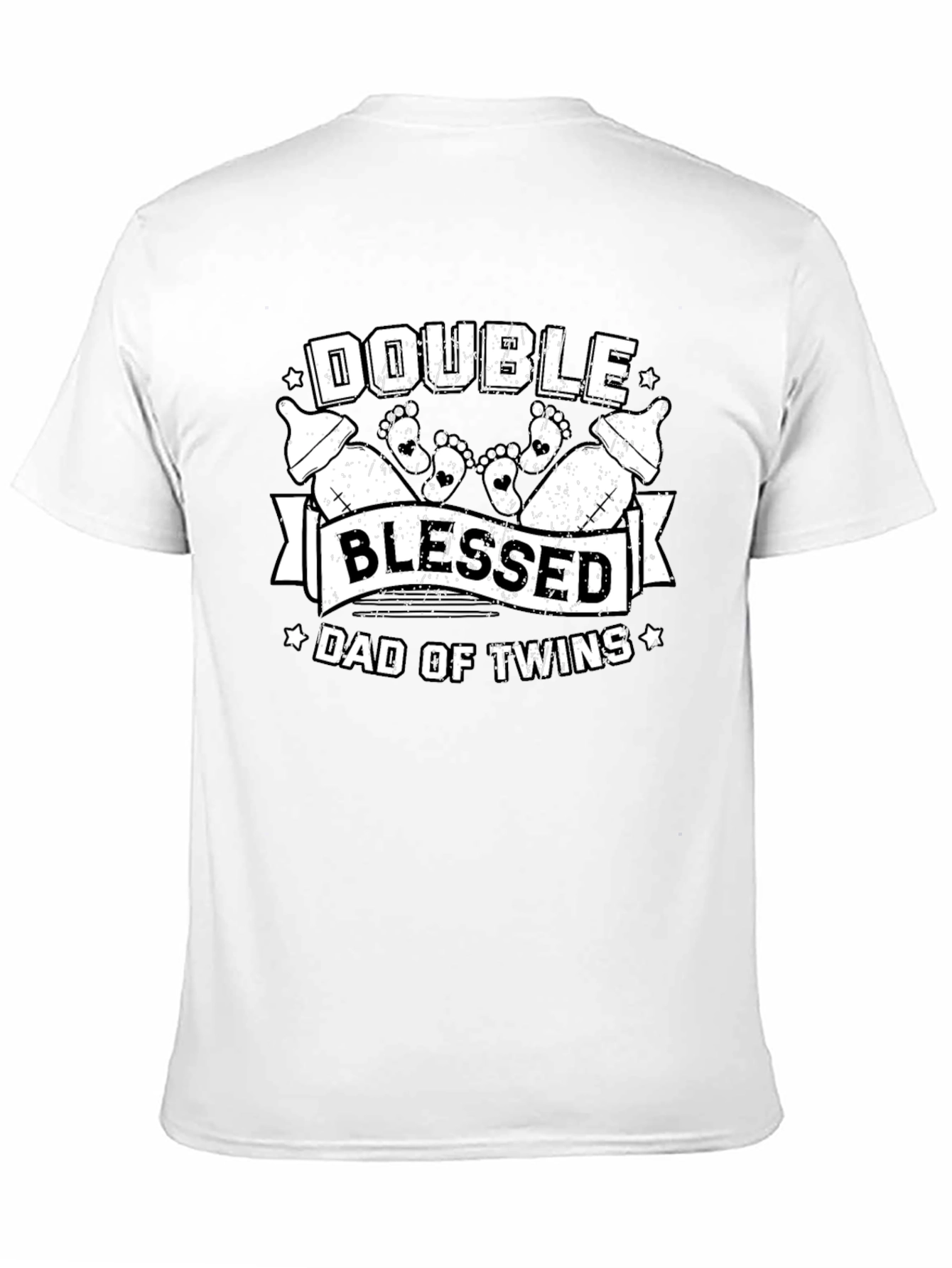 Double Blessed Dad of Twins T-Shirt