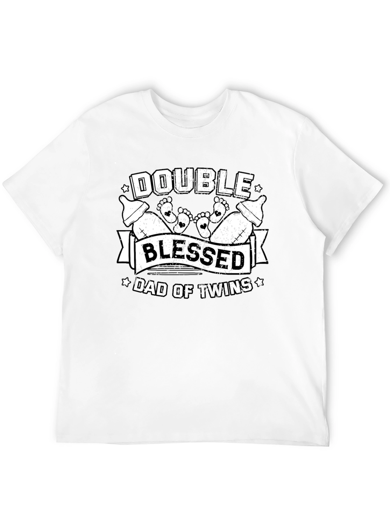 Double Blessed Dad of Twins T-Shirt