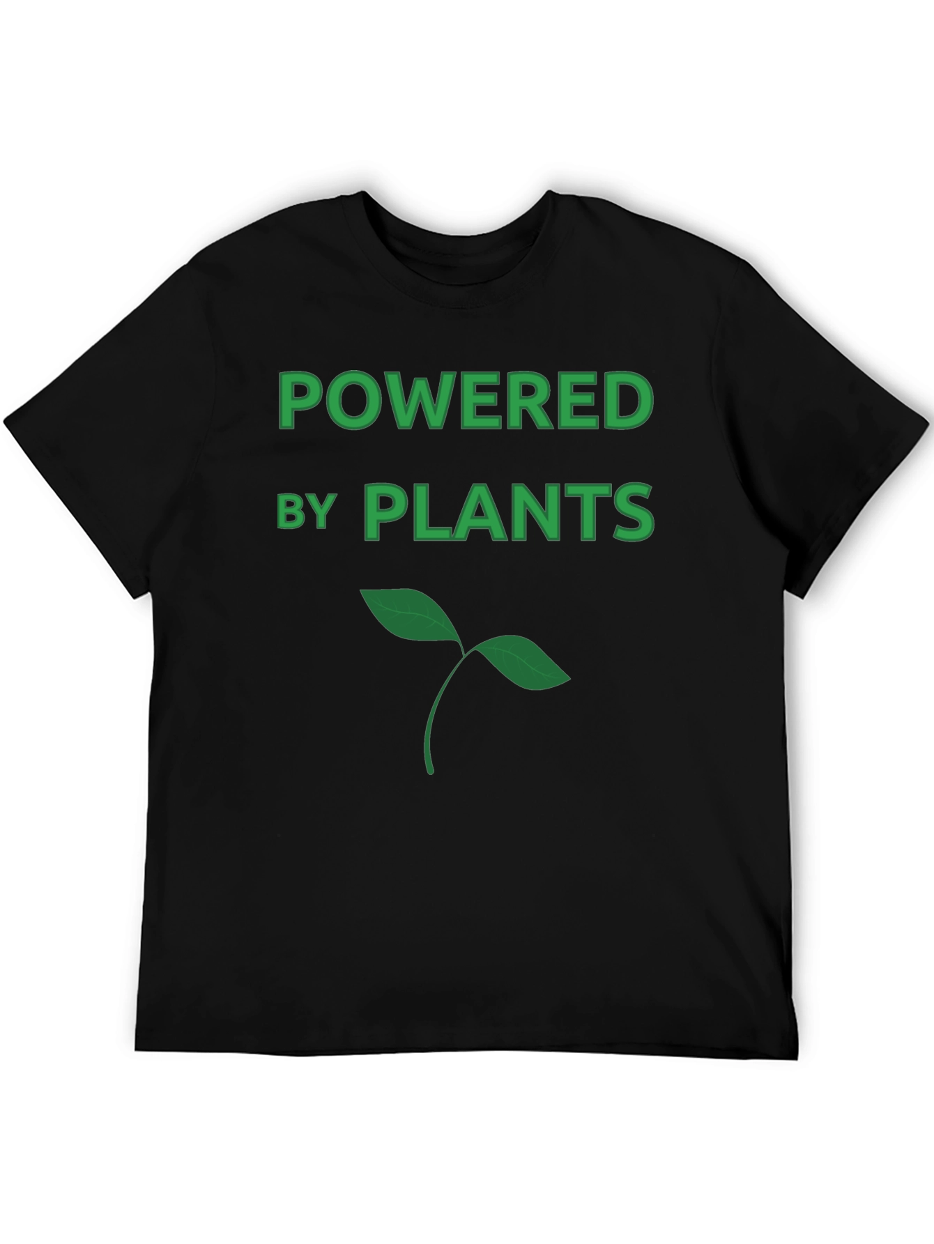 Powered by Plants Black Graphic Tee - Vegan Apparel