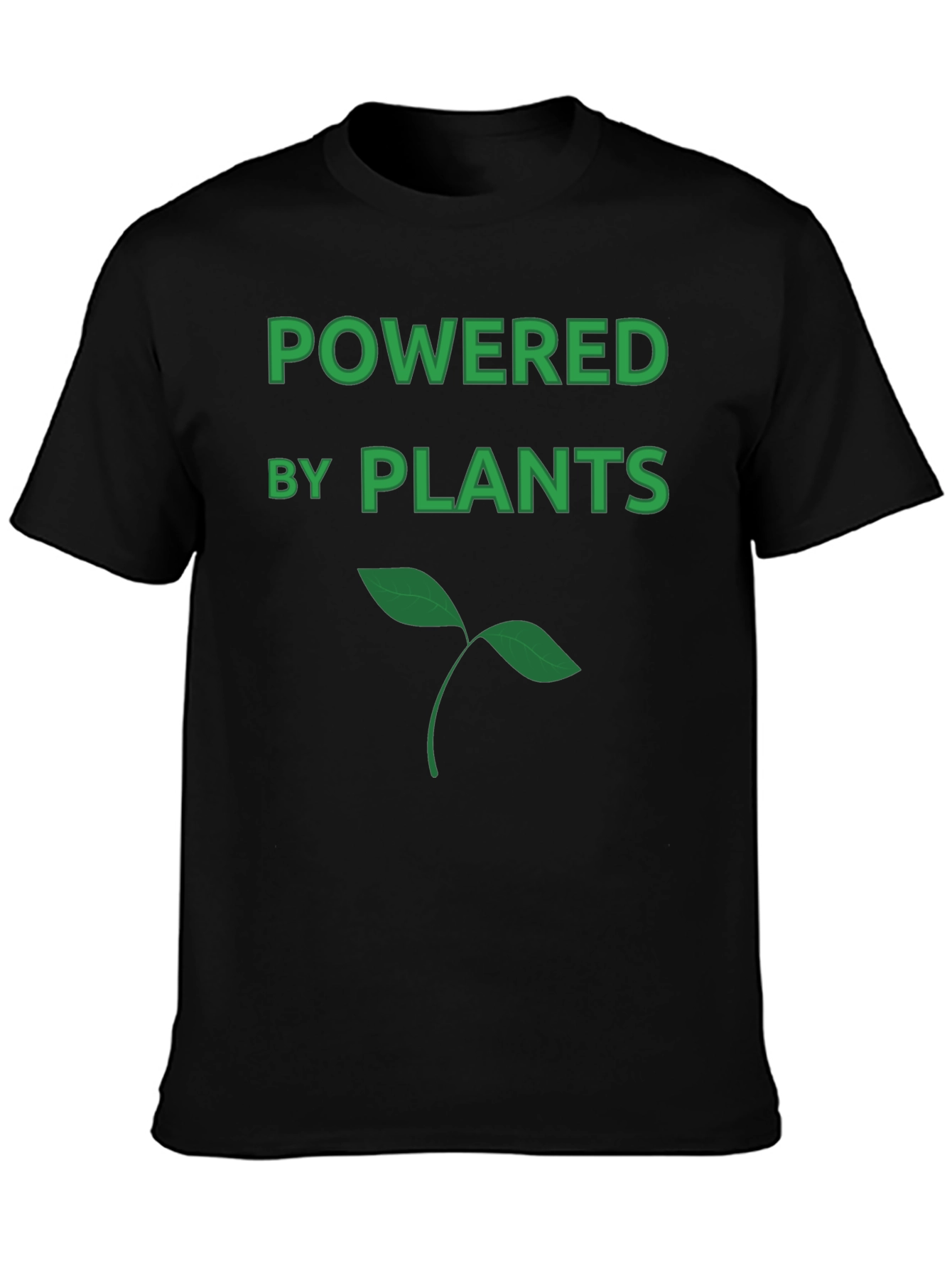 Powered by Plants Black Graphic Tee - Vegan Apparel