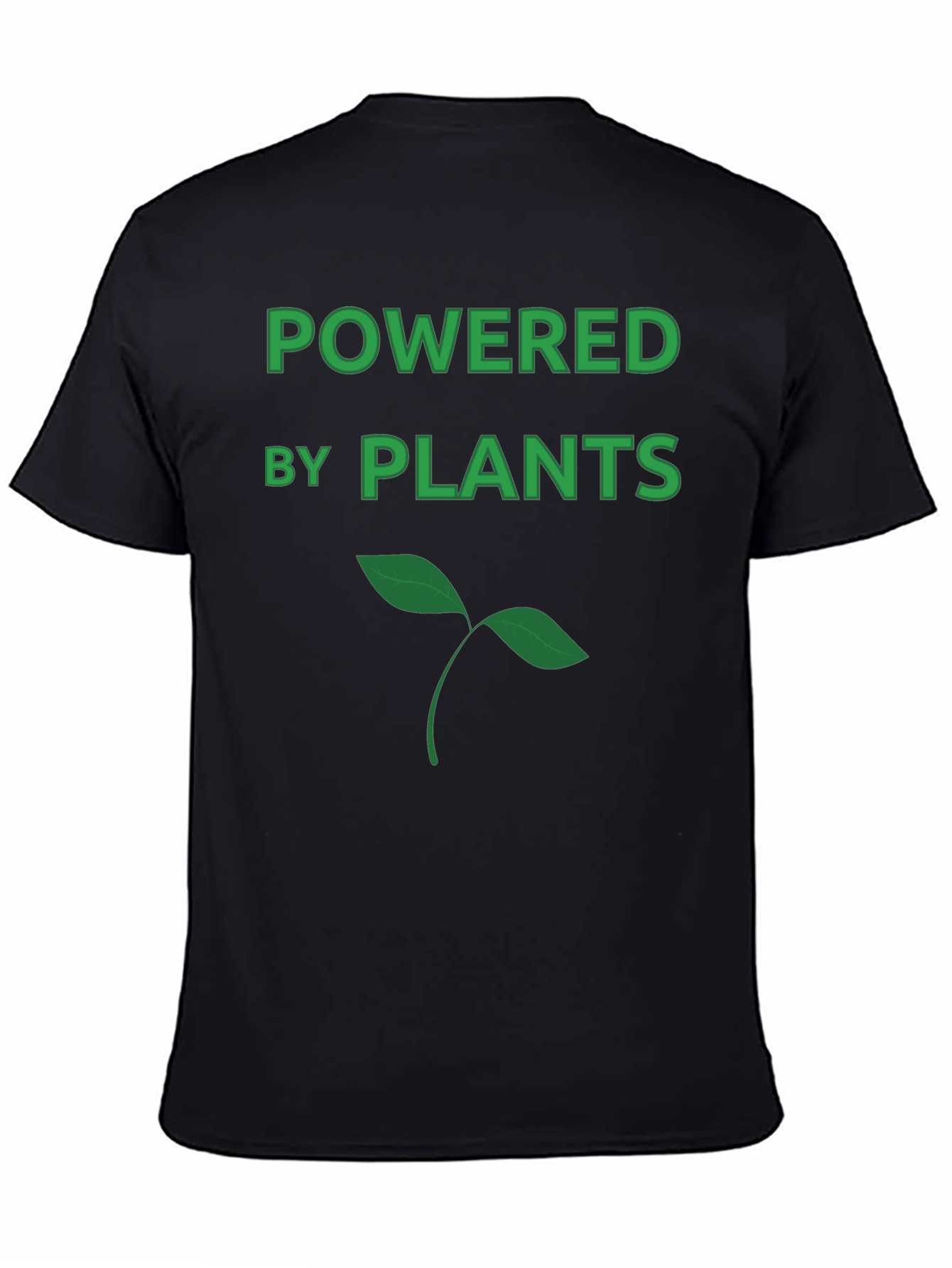 Powered by Plants Black Graphic Tee - Vegan Apparel