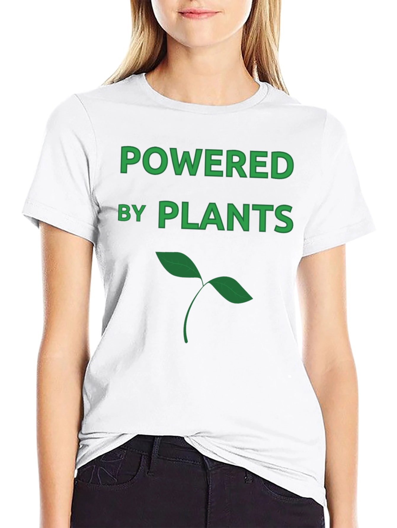 Powered by Plants Black Graphic Tee - Vegan Apparel