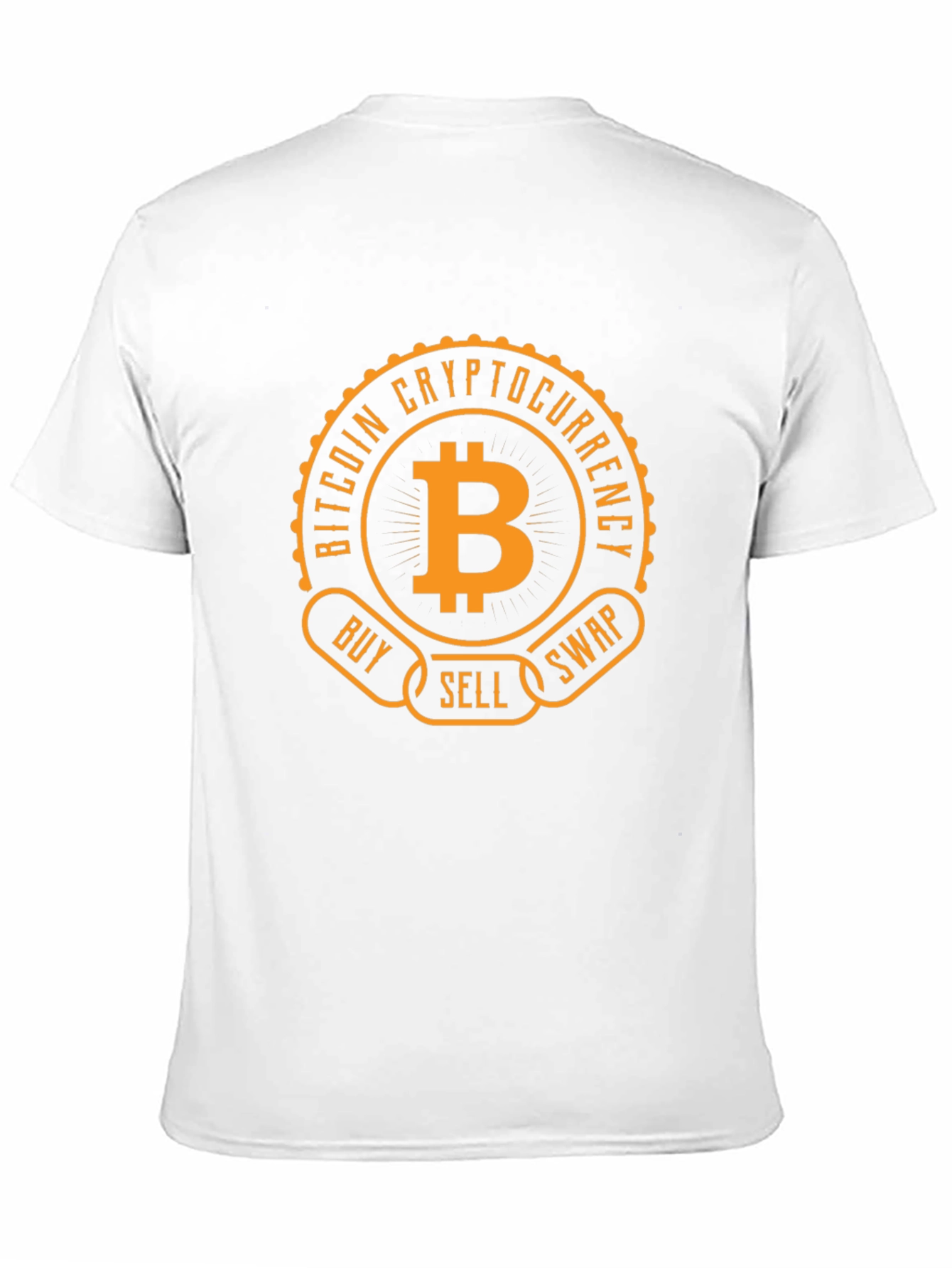 Bitcoin Cryptocurrency Buy Sell Swap Black T-Shirt
