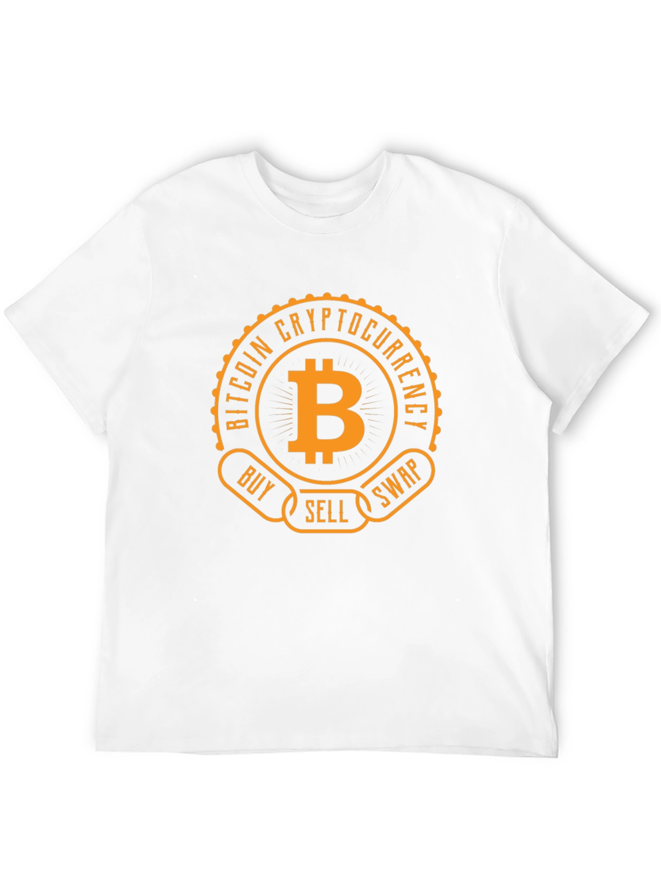 Bitcoin Cryptocurrency Buy Sell Swap Black T-Shirt