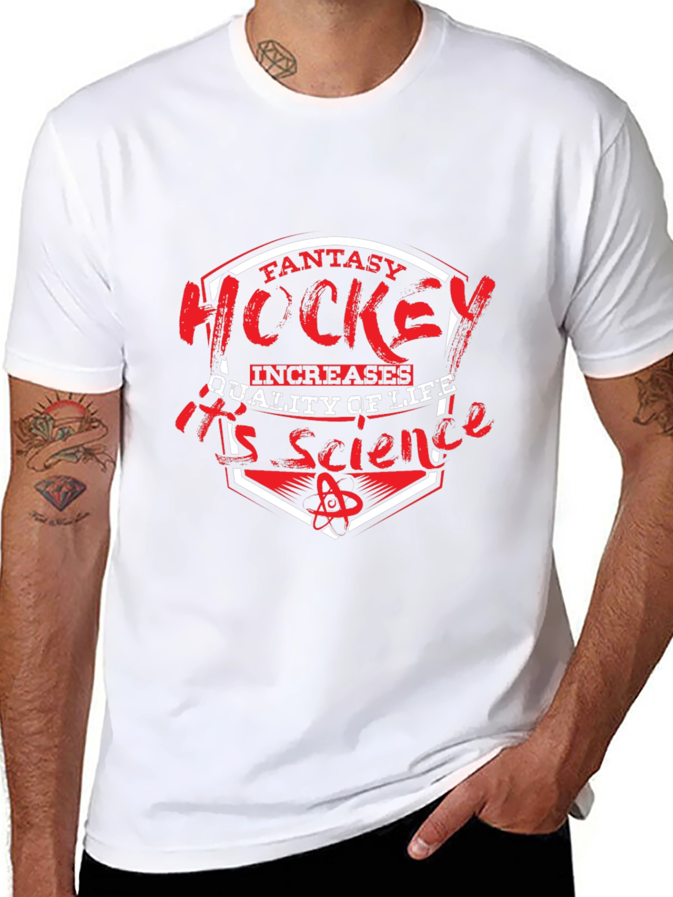 Fantasy Hockey is Science Black T-Shirt