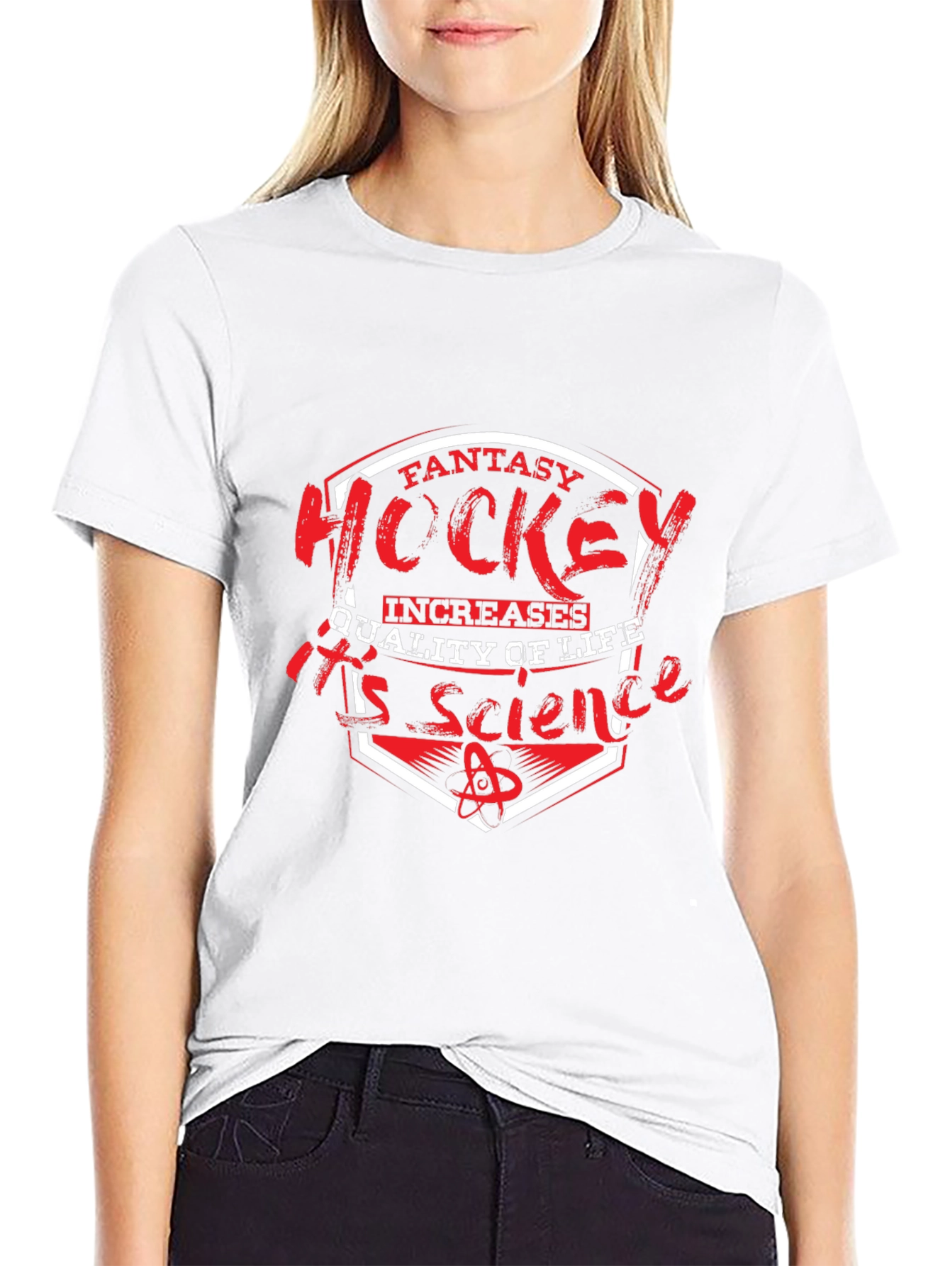 Fantasy Hockey is Science Black T-Shirt