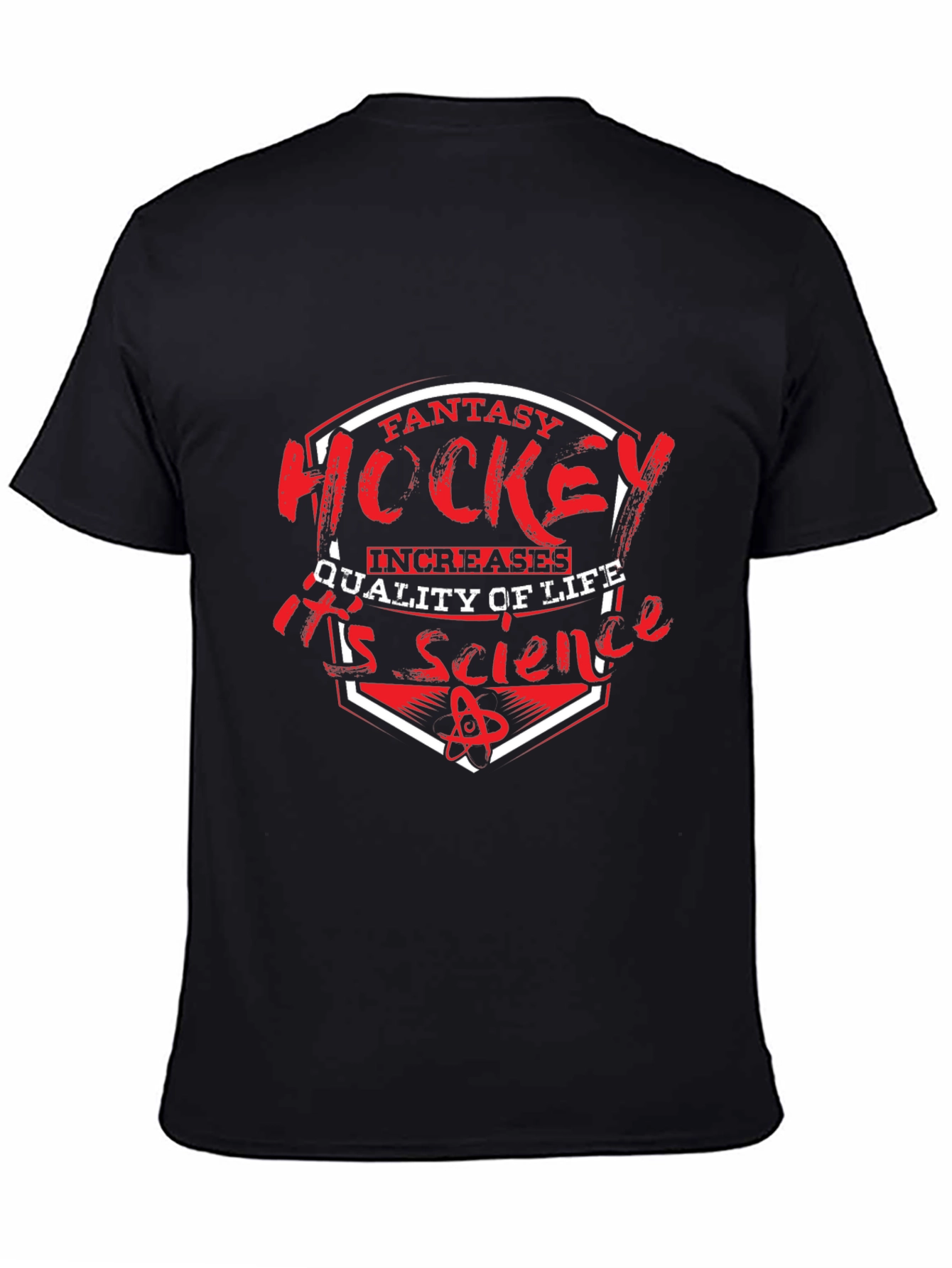 Fantasy Hockey is Science Black T-Shirt