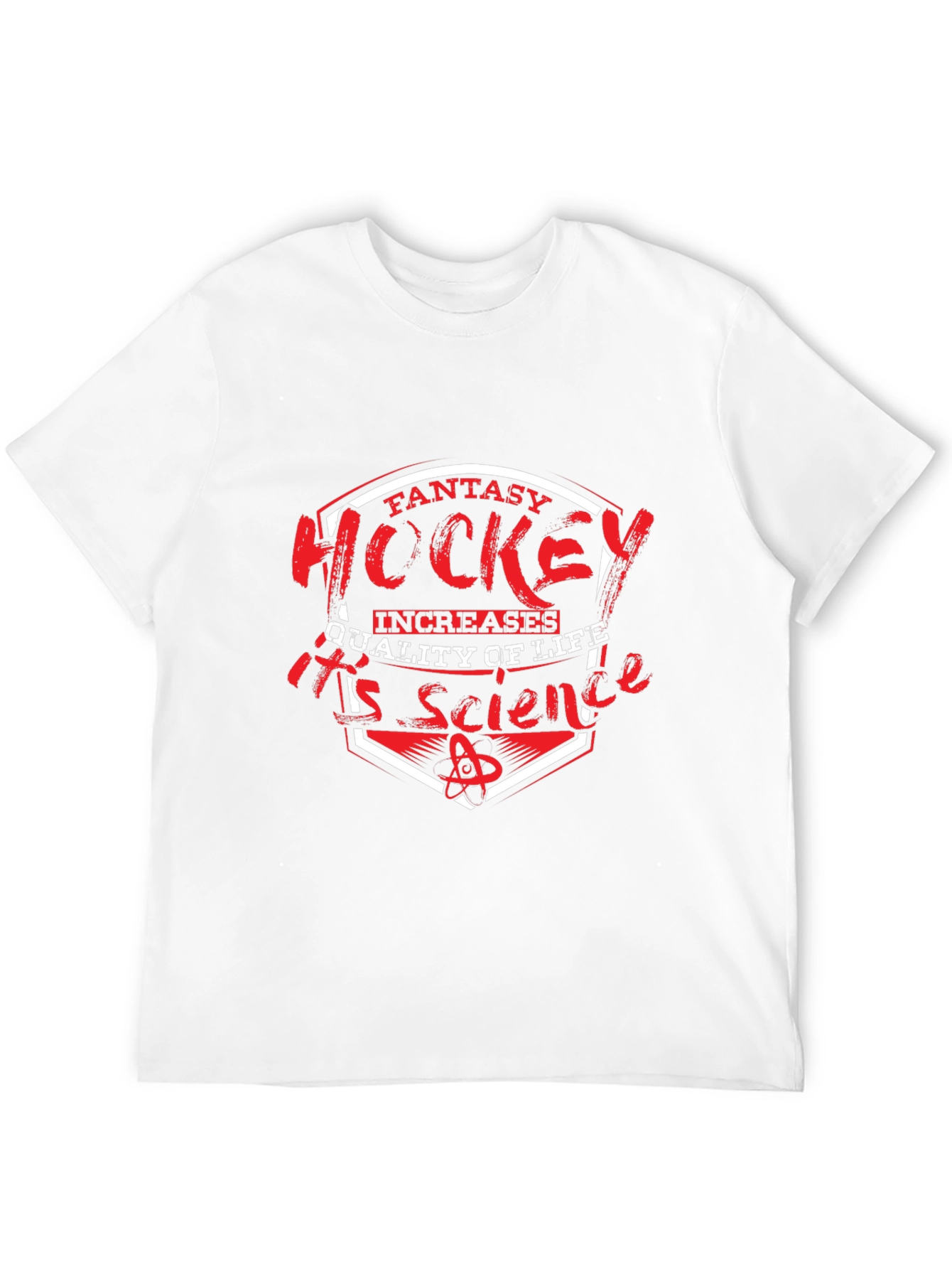 Fantasy Hockey is Science Black T-Shirt