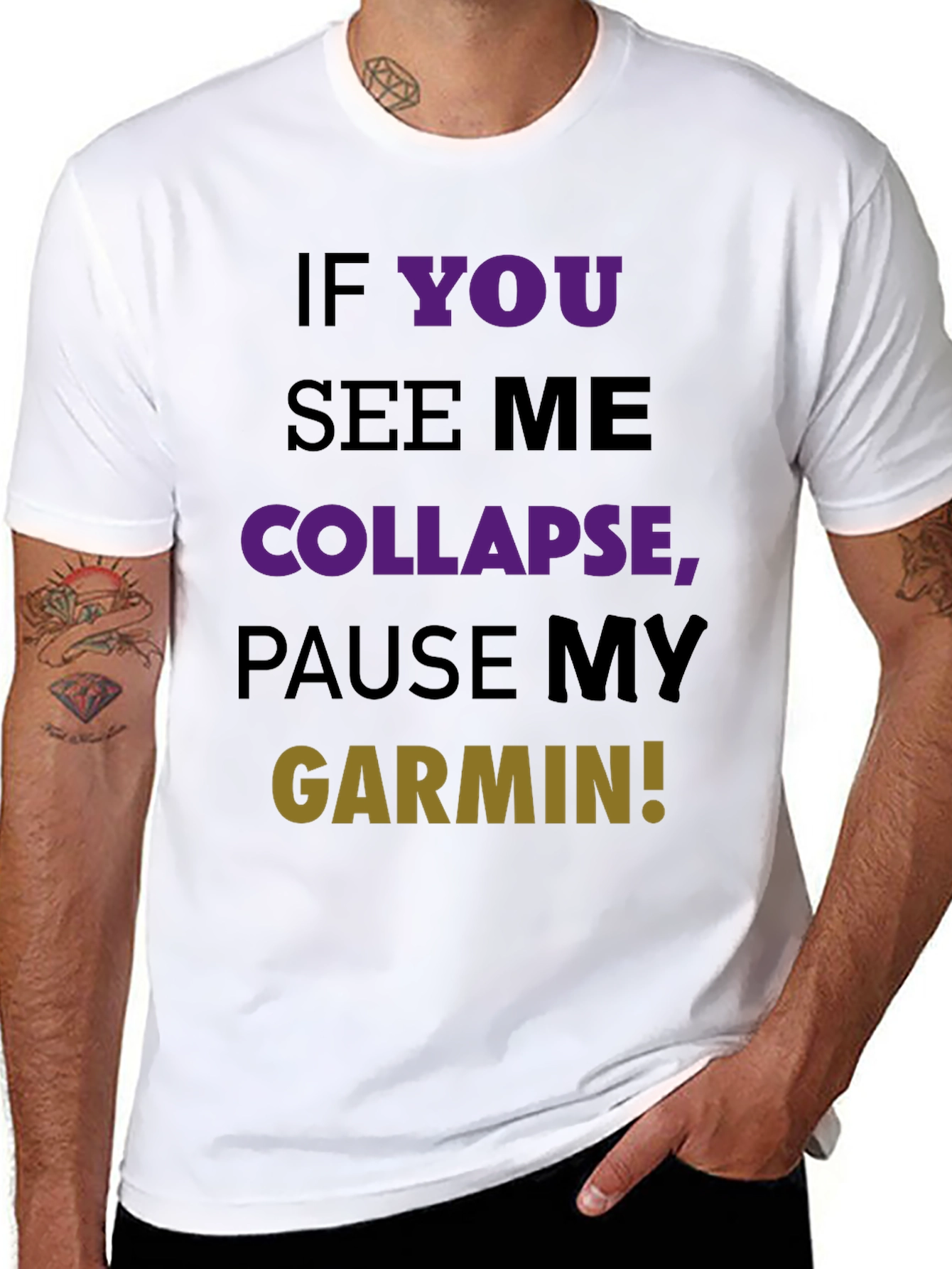 Funny Running T-Shirt - Pause My Garmin!