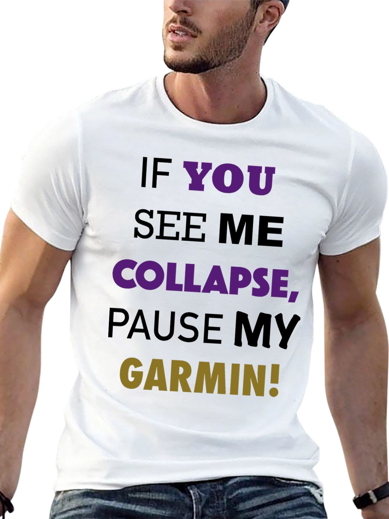 Funny Running T-Shirt - Pause My Garmin!