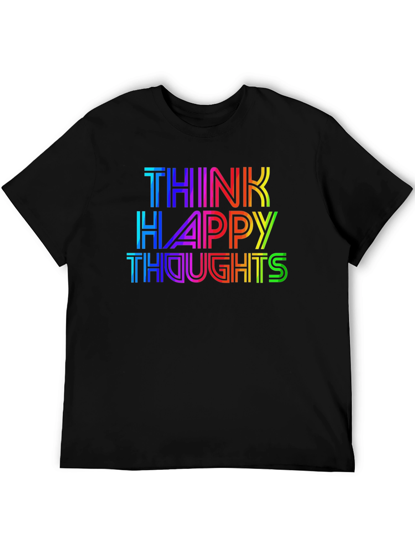 Think Happy Thoughts Rainbow T-Shirt