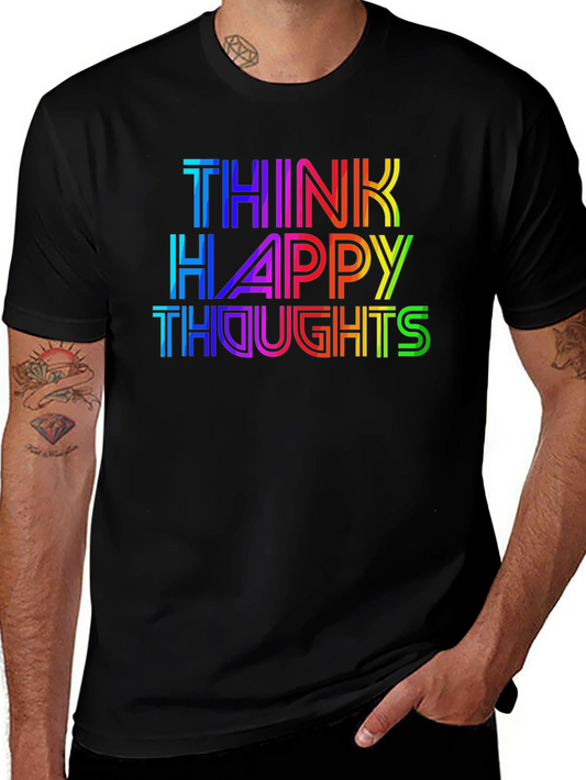 Think Happy Thoughts Rainbow T-Shirt
