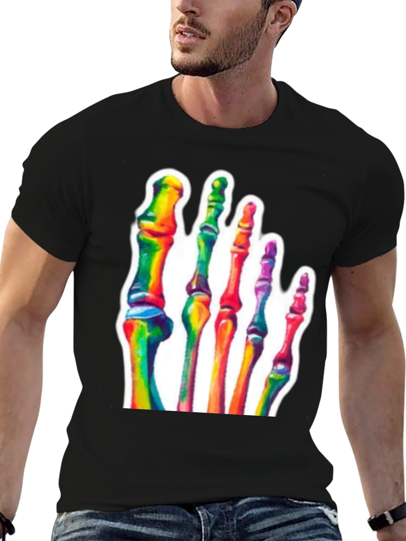 Rainbow Foot Bones T-Shirt