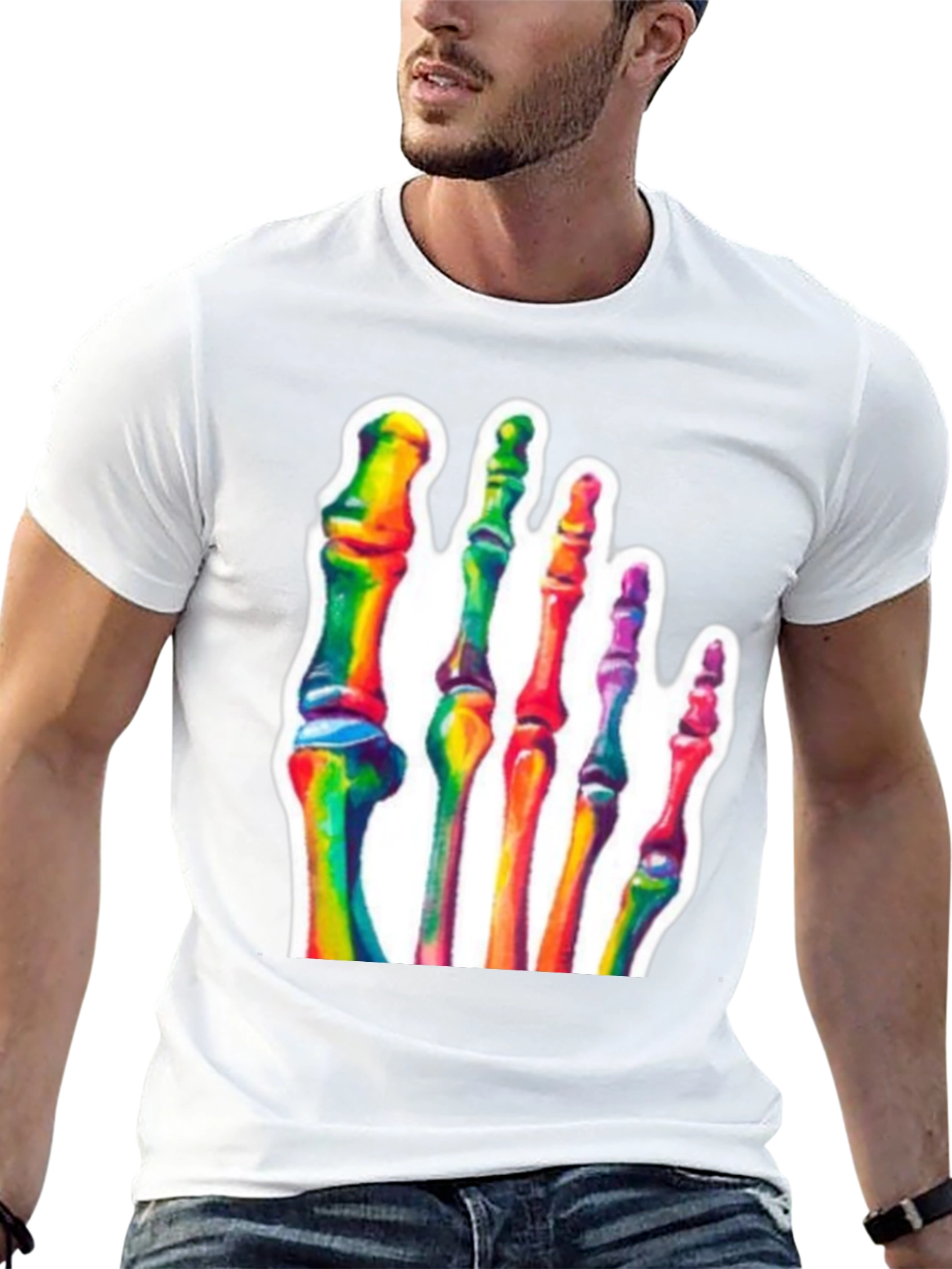 Rainbow Foot Bones T-Shirt