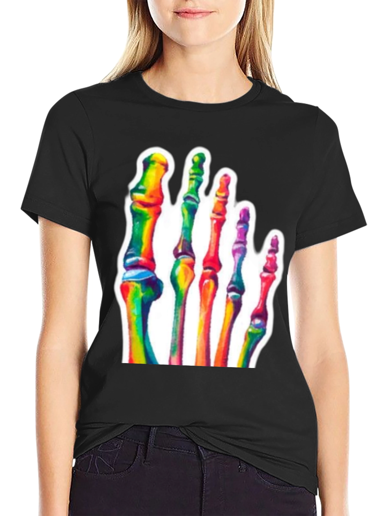 Rainbow Foot Bones T-Shirt